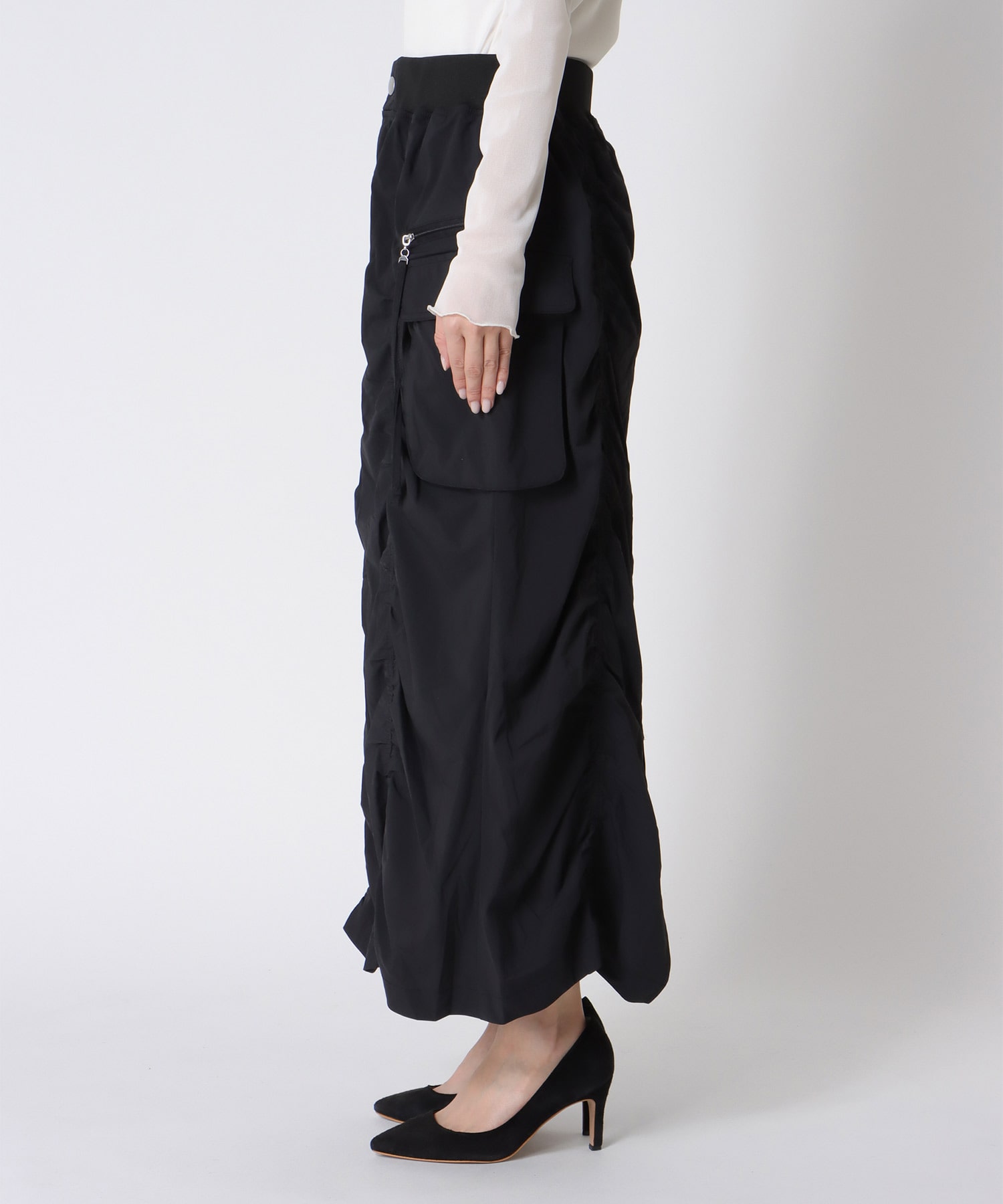 シャーリングミリタリースカート