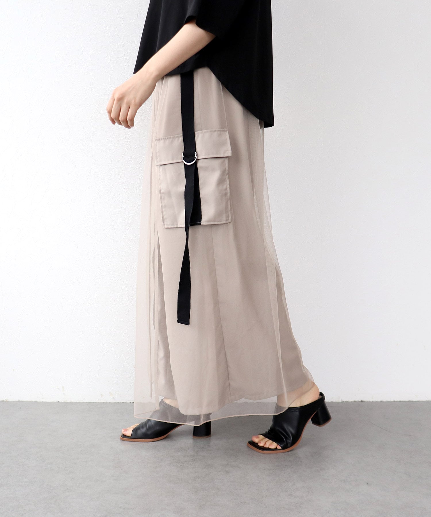 チュールワーク２フェイスパンツ