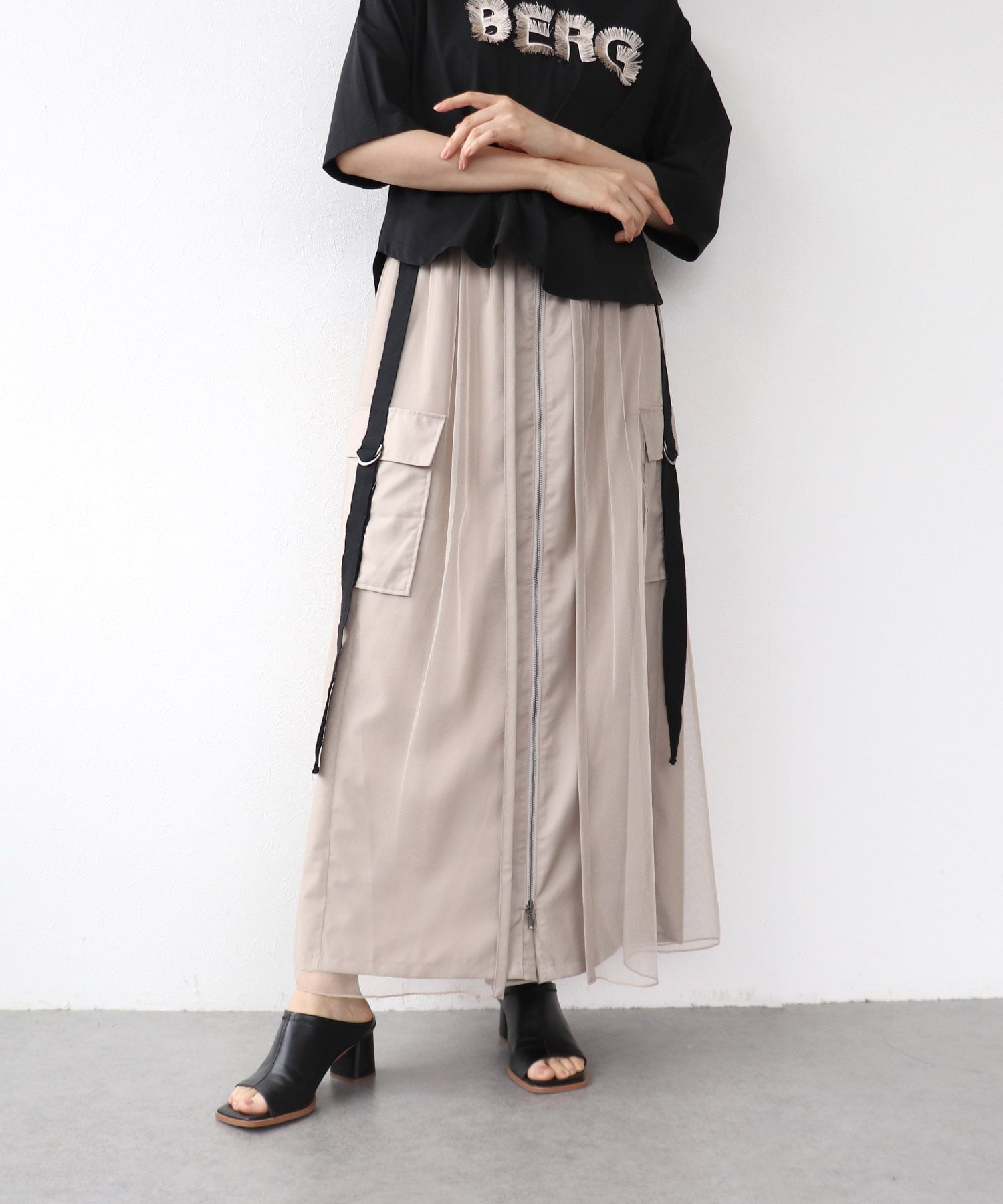 チュールワーク２フェイスパンツ