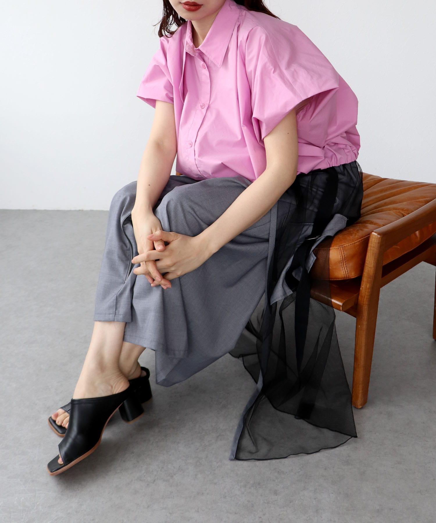 チュールワーク２フェイスパンツ