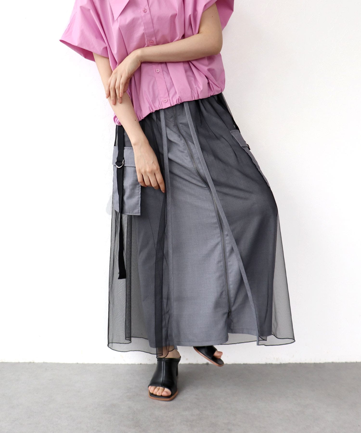 チュールワーク２フェイスパンツ