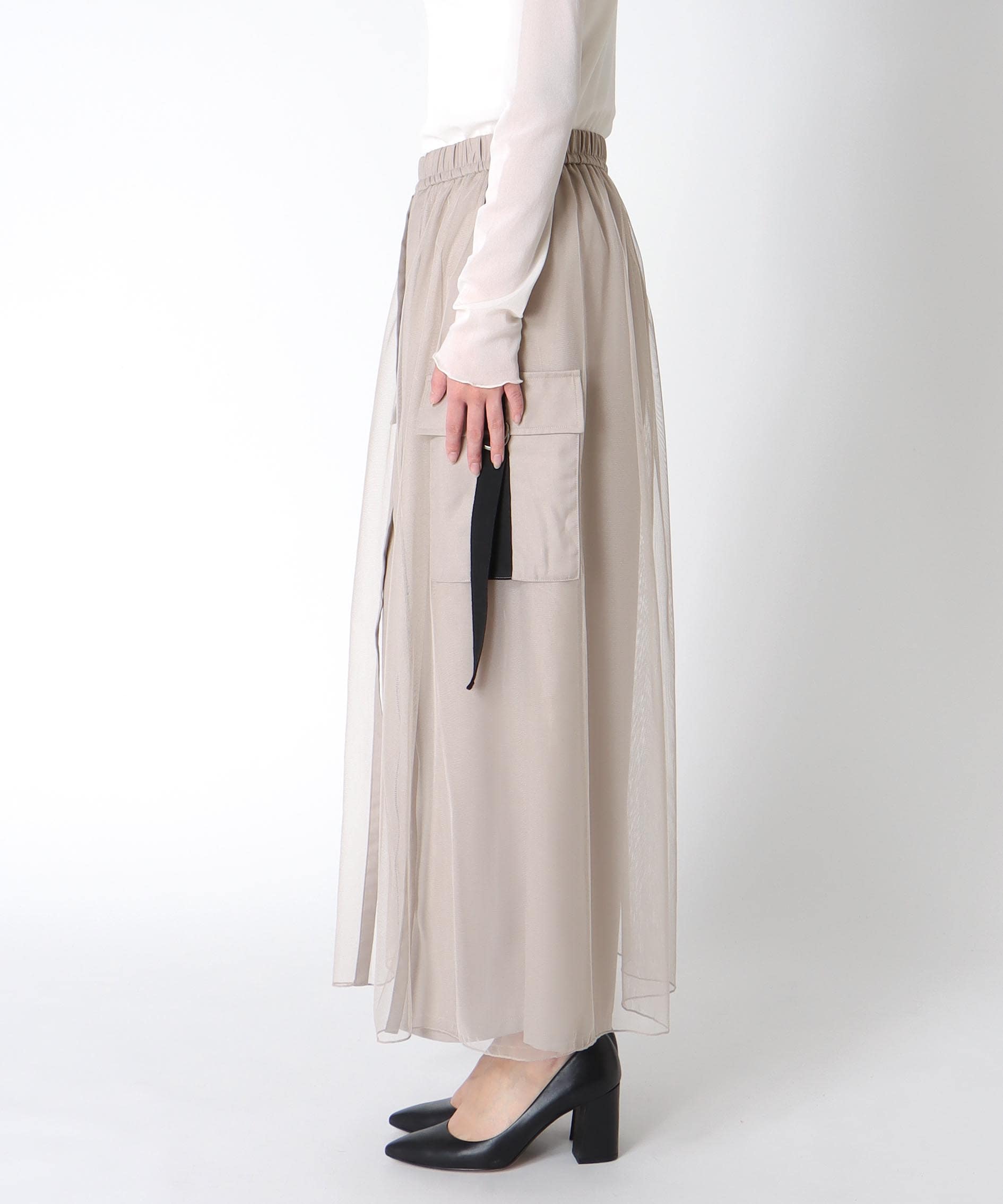 チュールワーク２フェイスパンツ