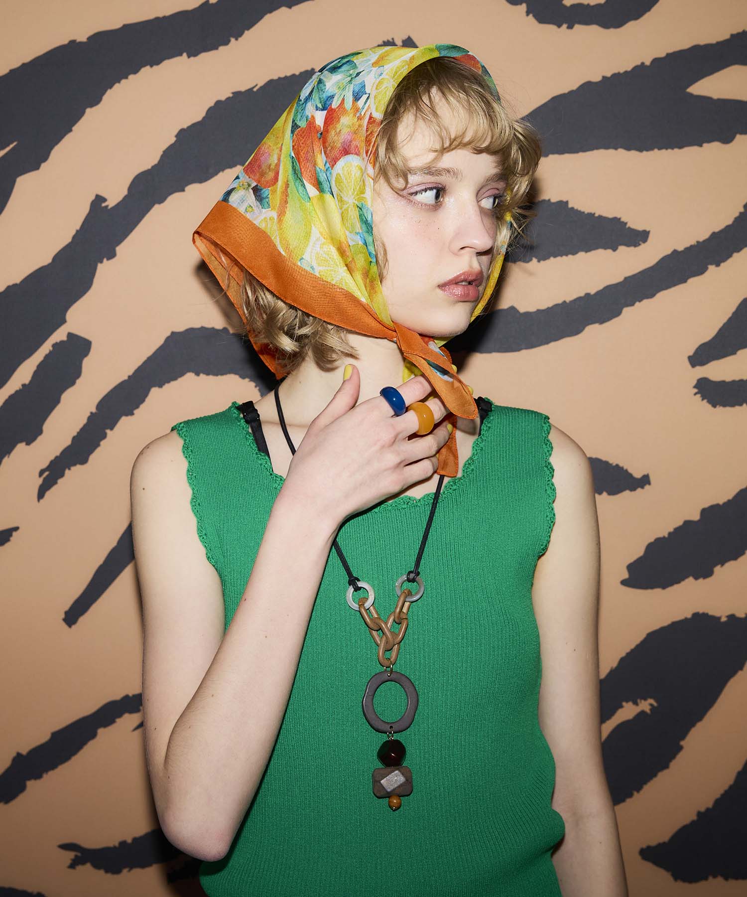 かぎ針ヘムリブタンクトップ