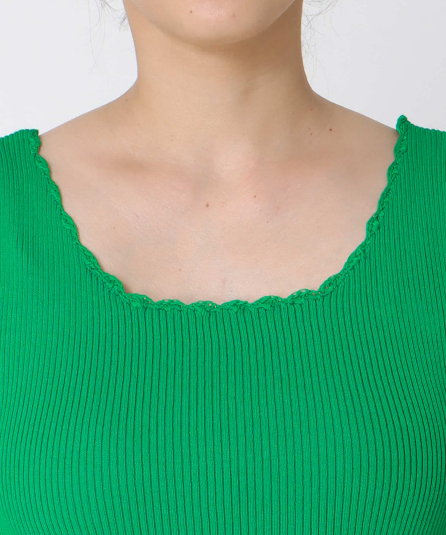 かぎ針ヘムリブタンクトップ