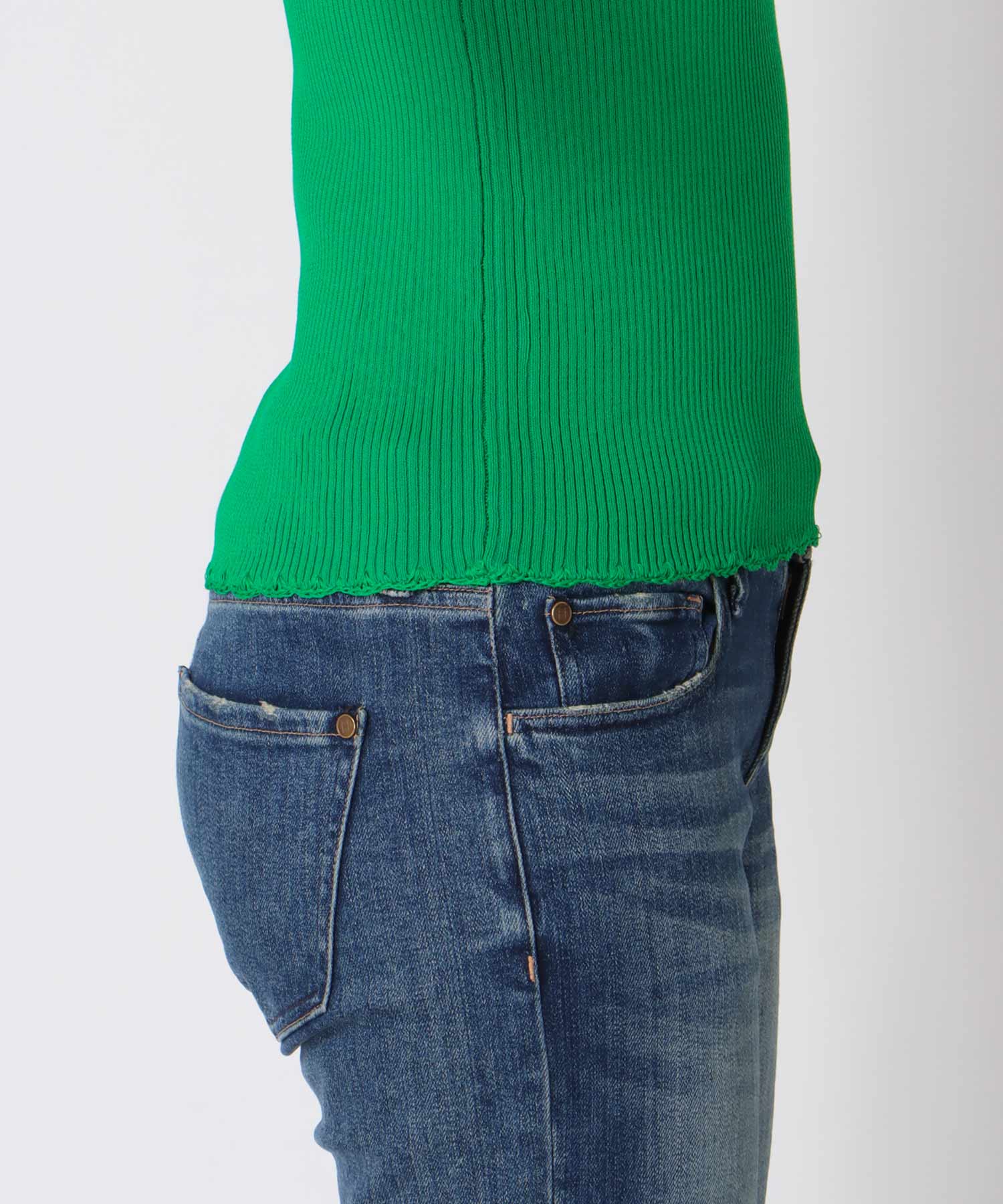 かぎ針ヘムリブタンクトップ