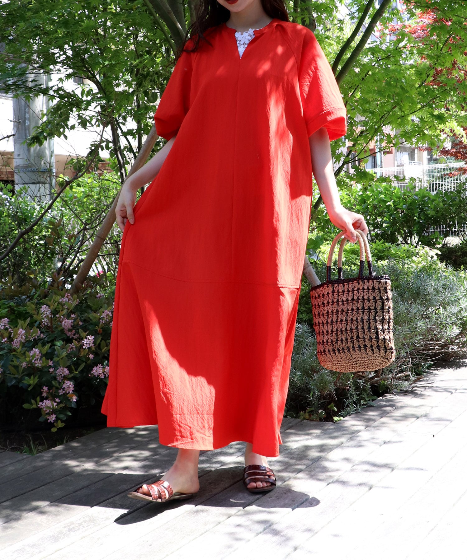 袖ボリュームワンピース