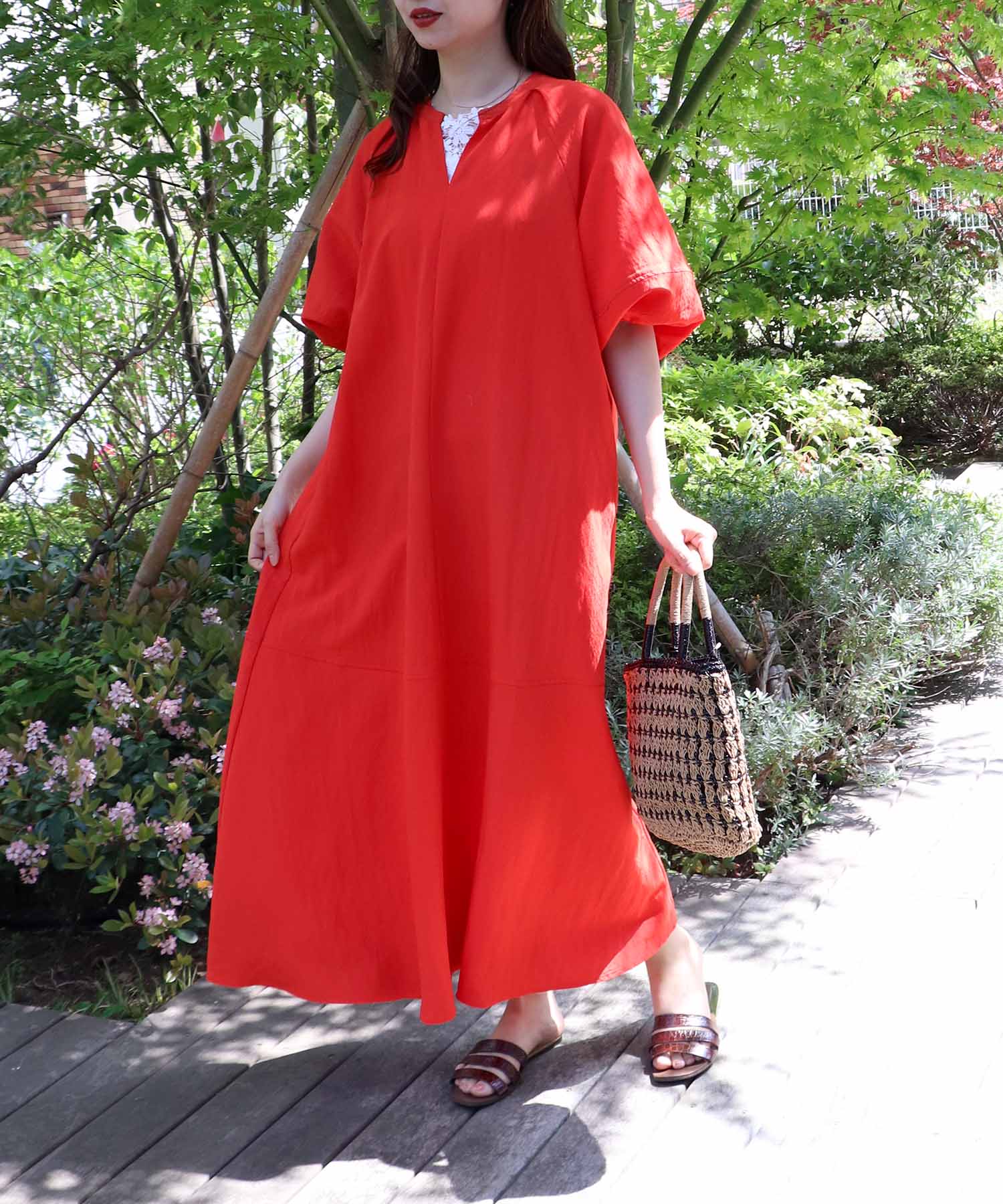 袖ボリュームワンピース