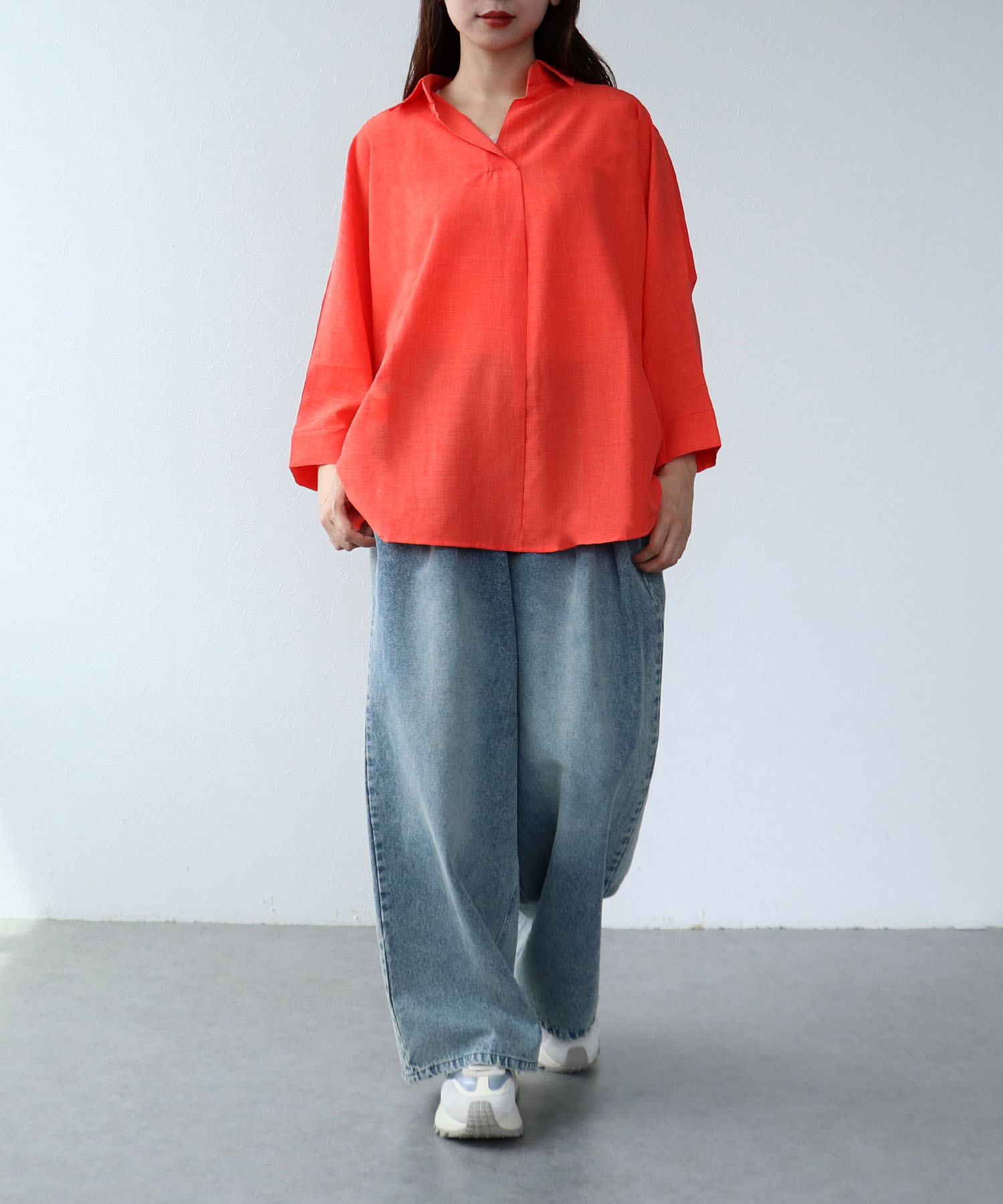 麻ライクシャツチュニック