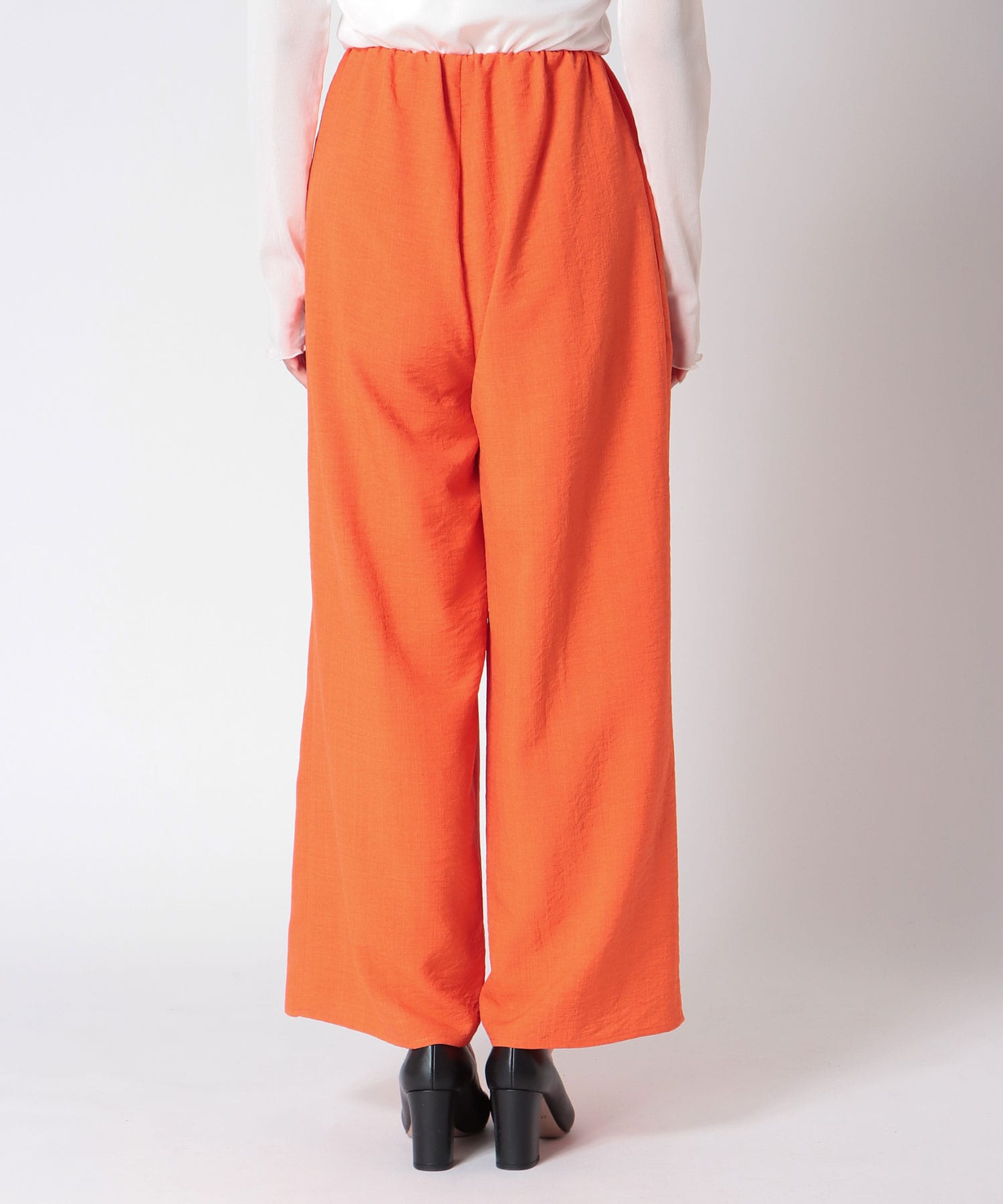 〔お家で試着〕リネンライクカラーパンツ (別注)