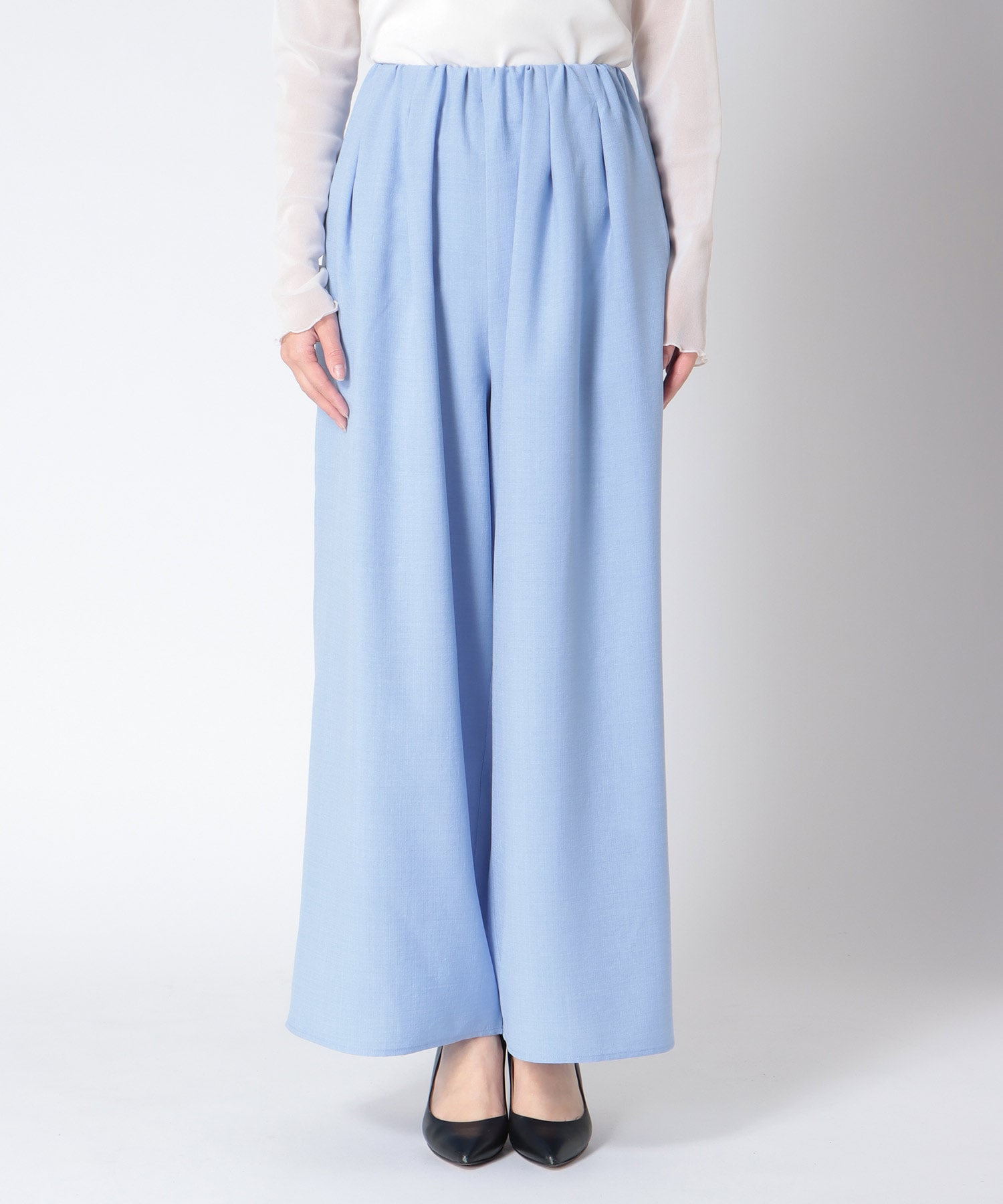 〔お家で試着〕リネンライクカラーパンツ (別注)