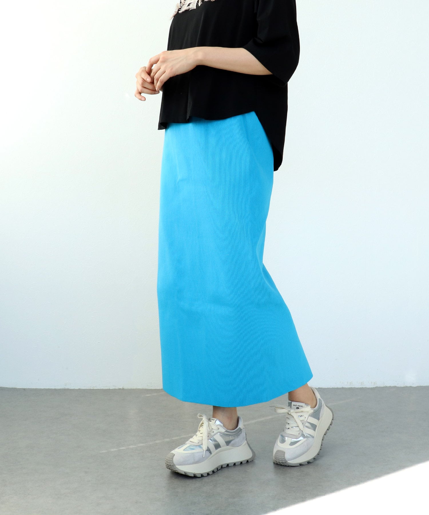 バックスリットリブナロースカート (別注)