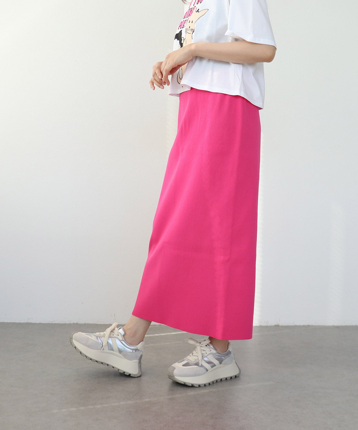 バックスリットリブナロースカート (別注)