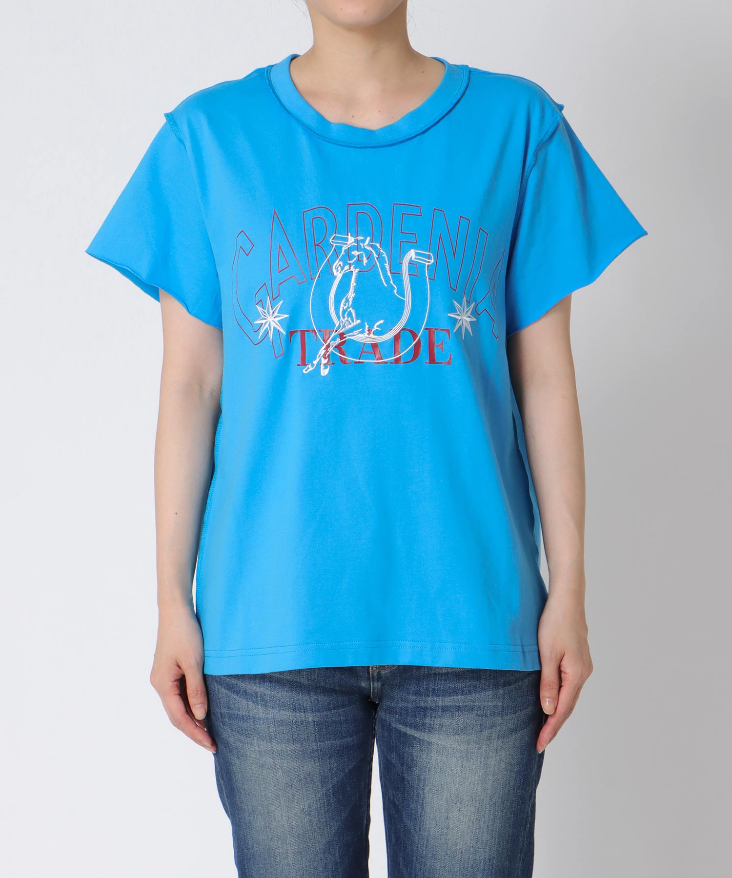 アニマル刺繍プリントＴシャツ