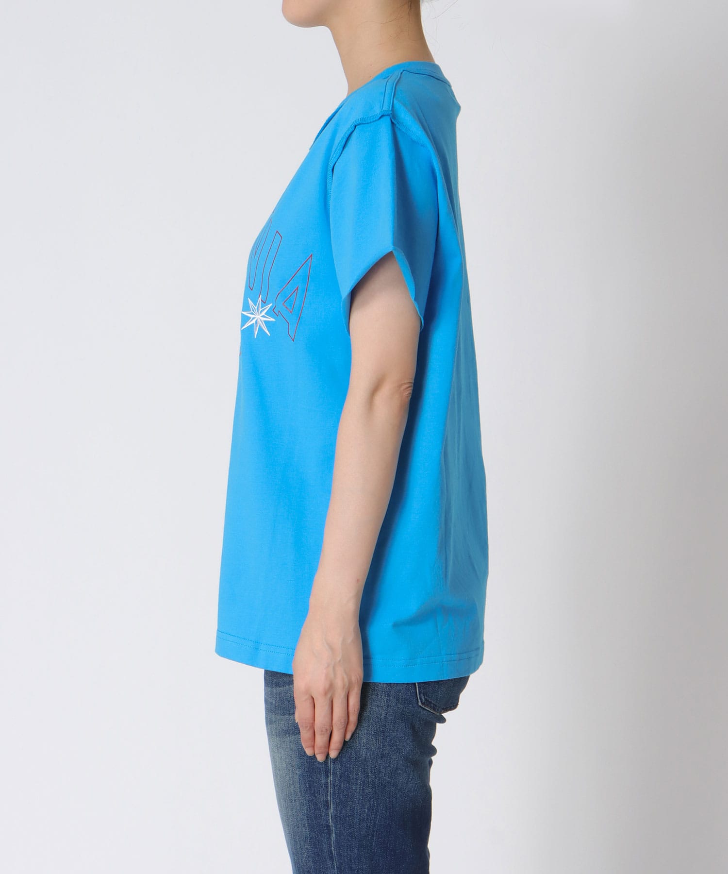 アニマル刺繍プリントＴシャツ