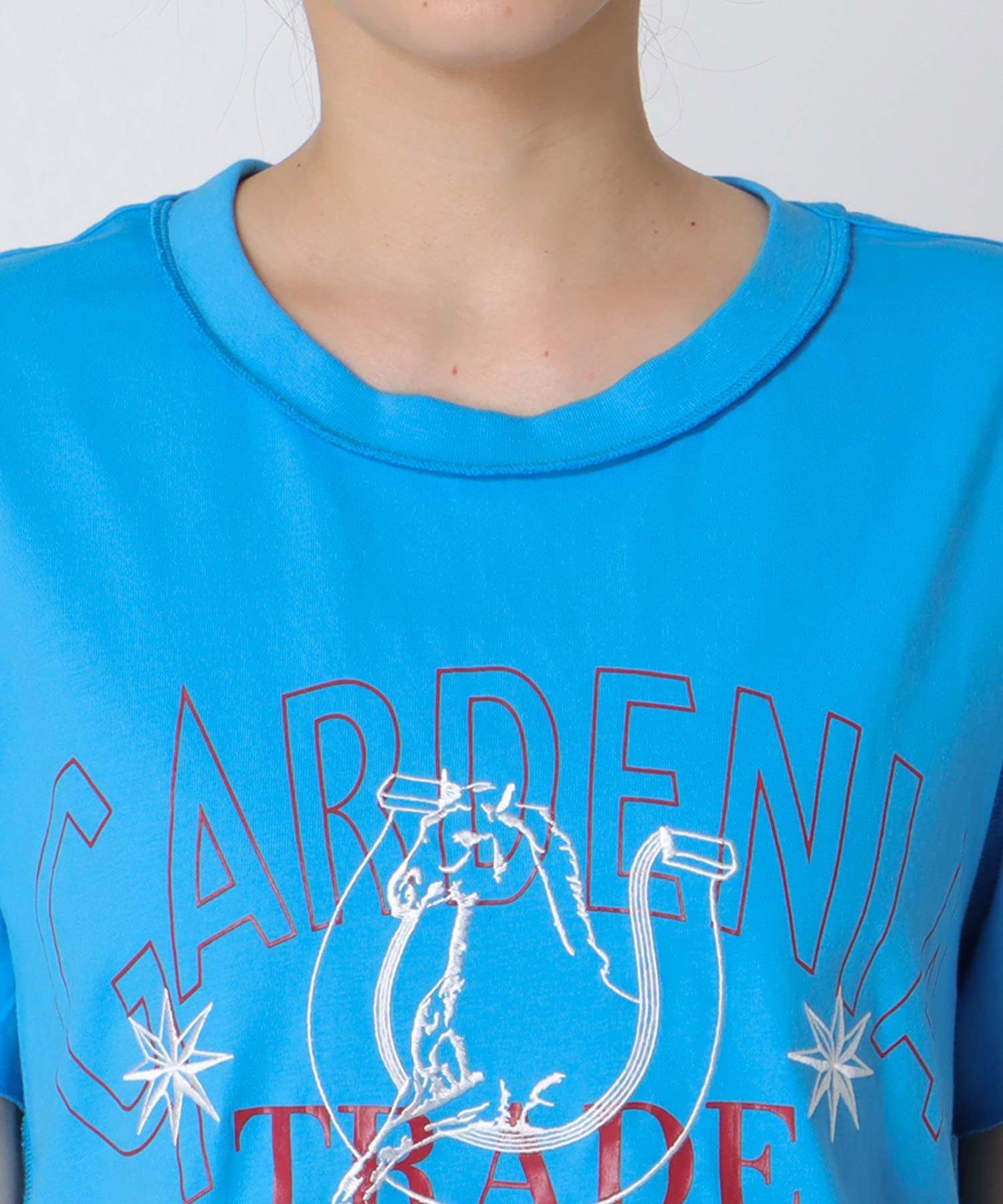 アニマル刺繍プリントＴシャツ