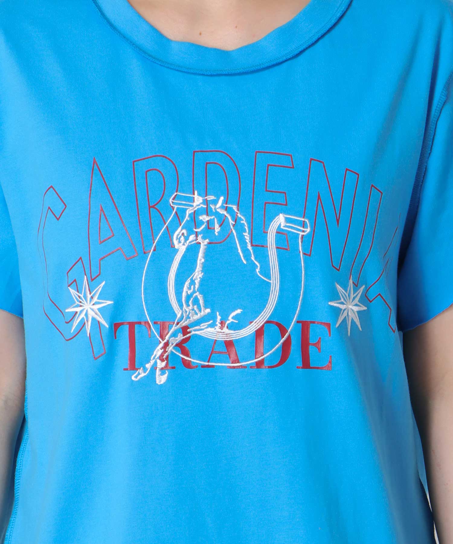 アニマル刺繍プリントＴシャツ