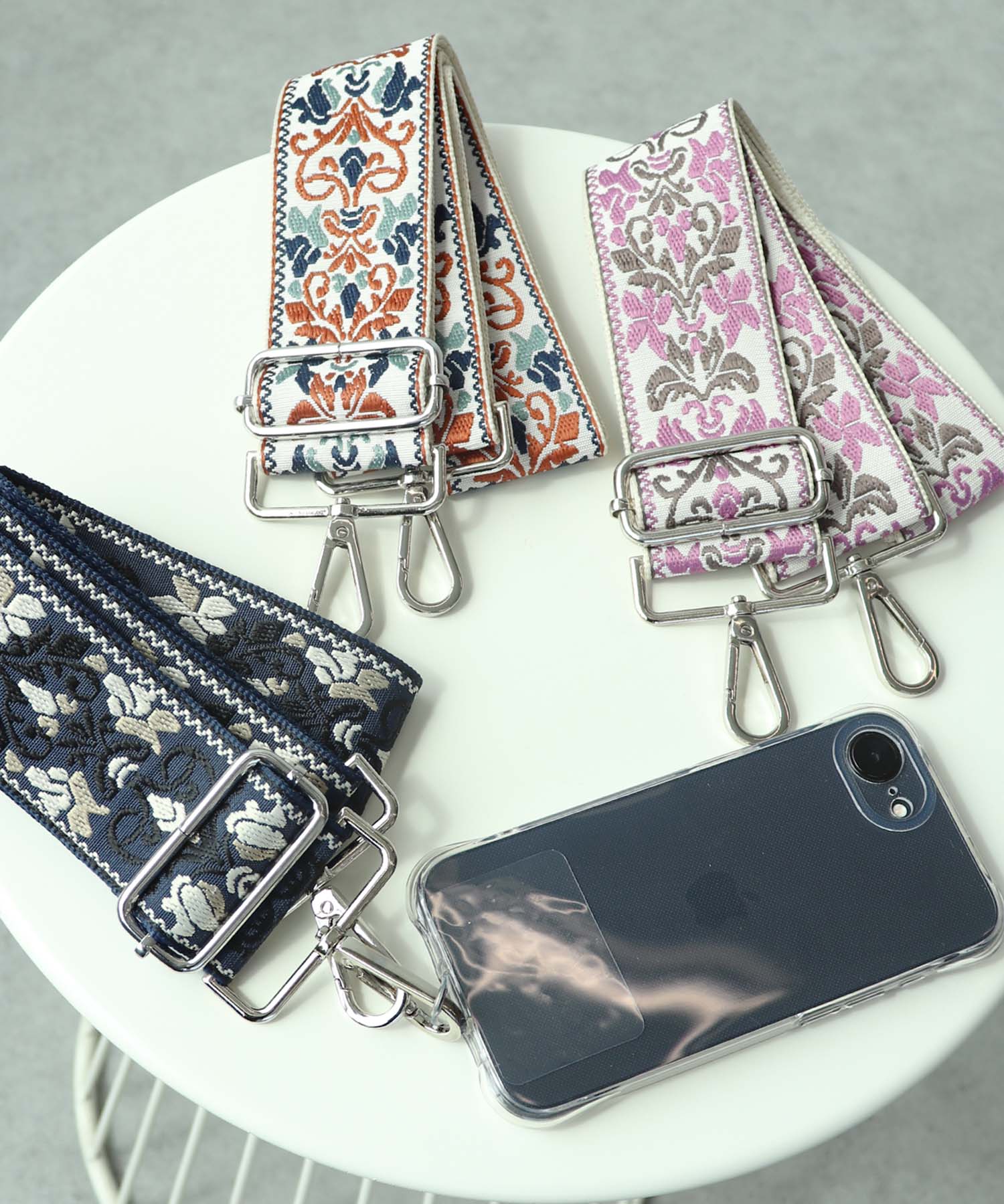 アラベスク刺繍2WAYショルダーストラップ