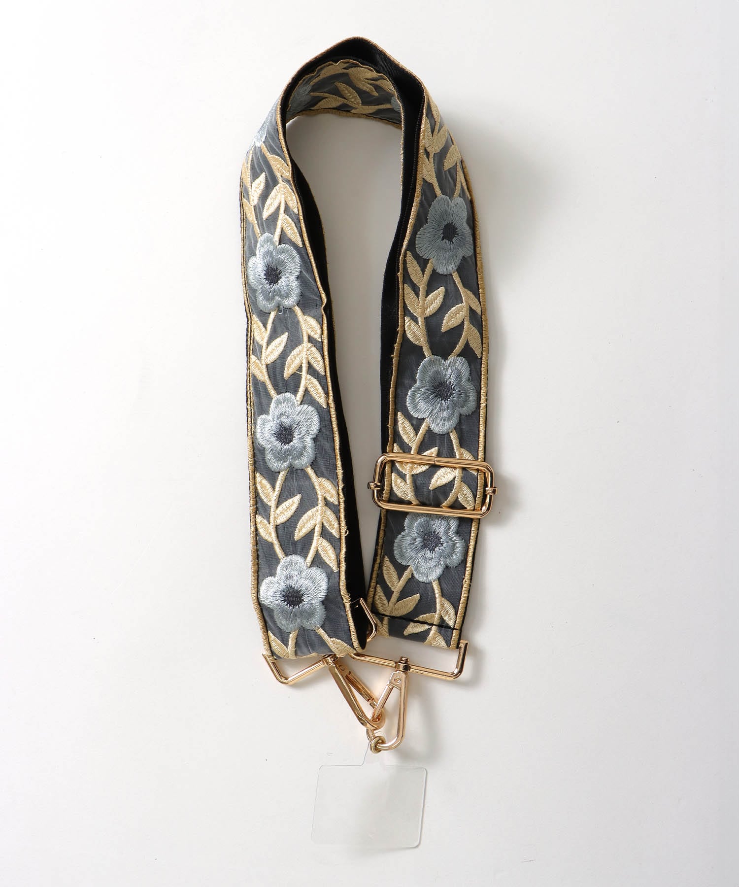 刺繍フラワー2WAYショルダーストラップ