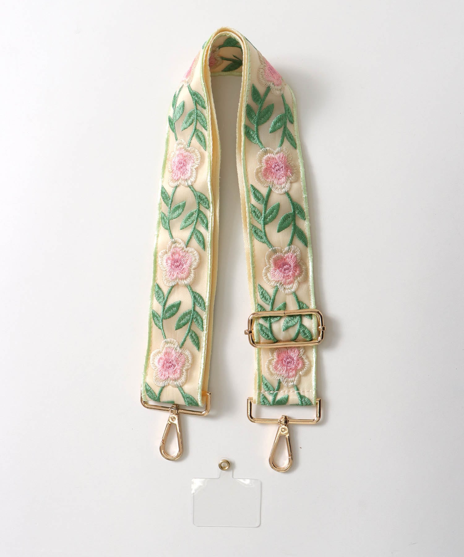 刺繍フラワー2WAYショルダーストラップ