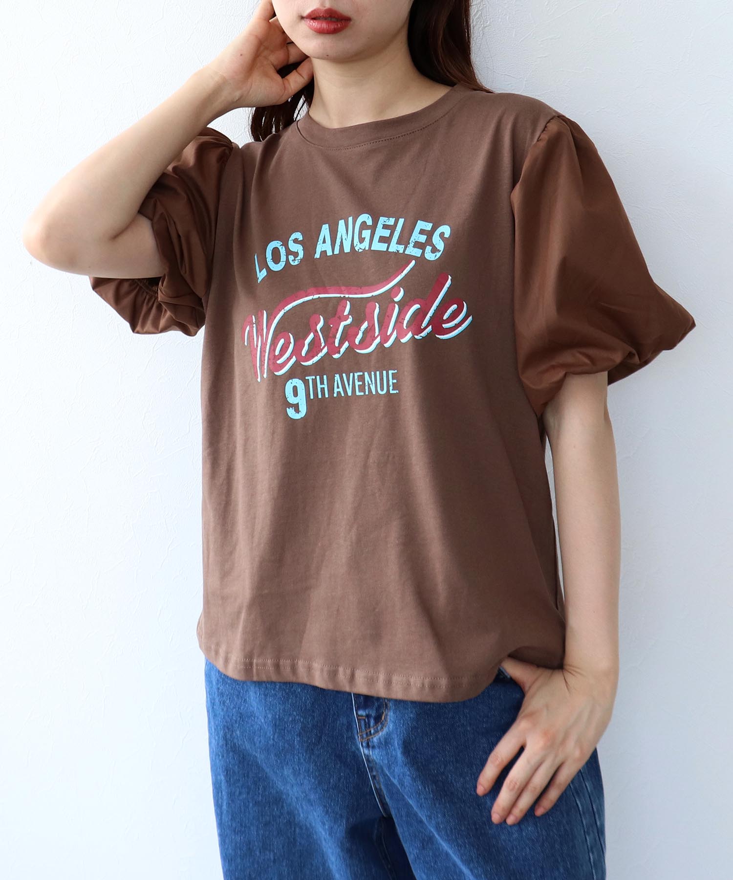 バルーンスリーブカットTシャツ