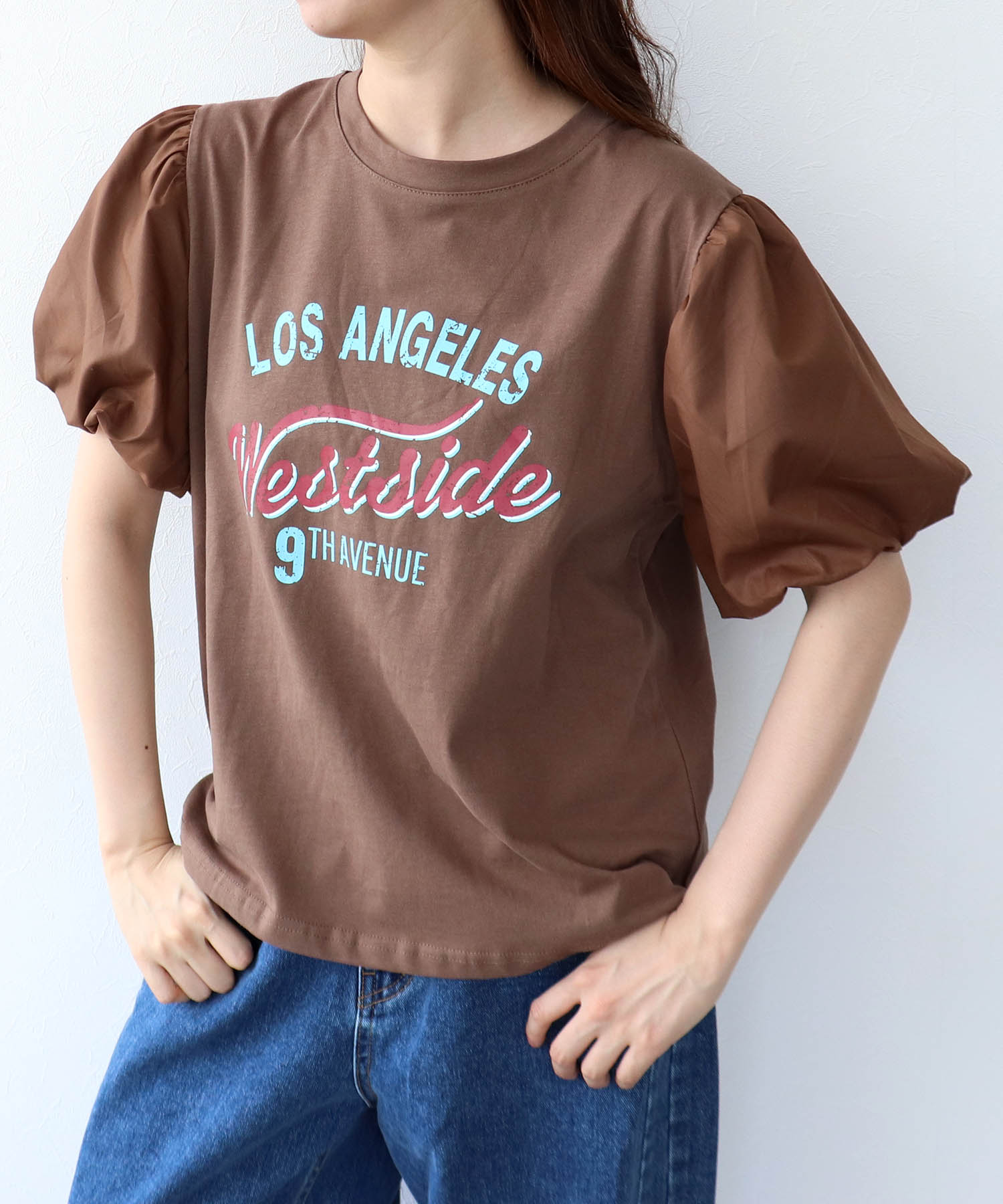 バルーンスリーブカットTシャツ