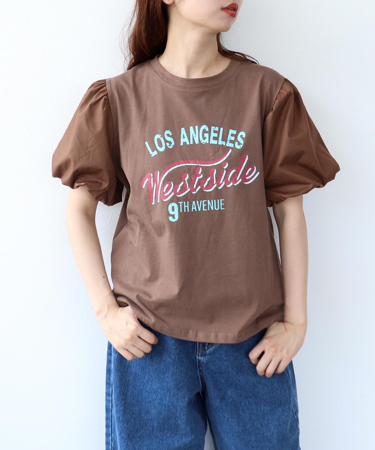 バルーンスリーブカットTシャツ