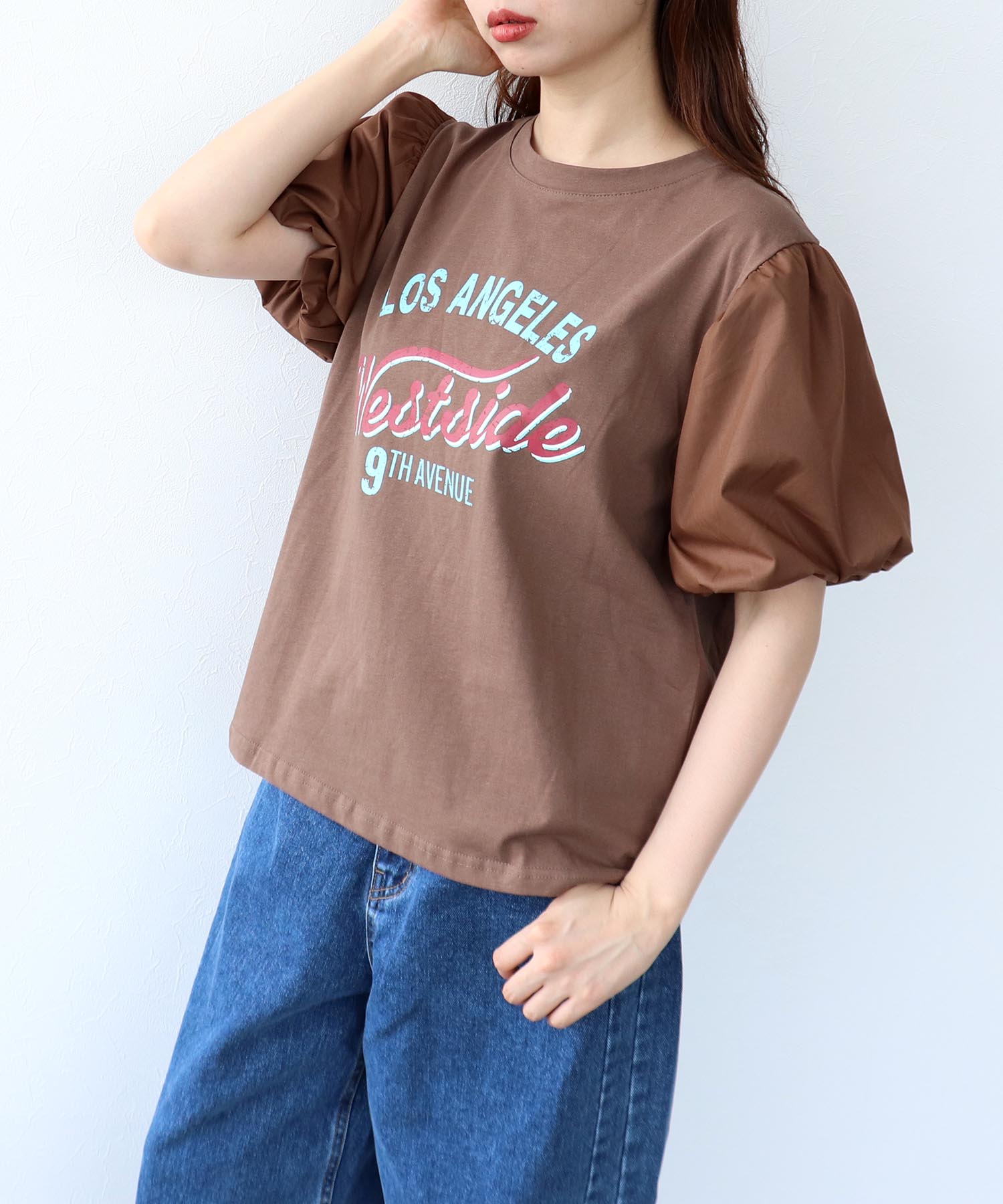 バルーンスリーブカットTシャツ