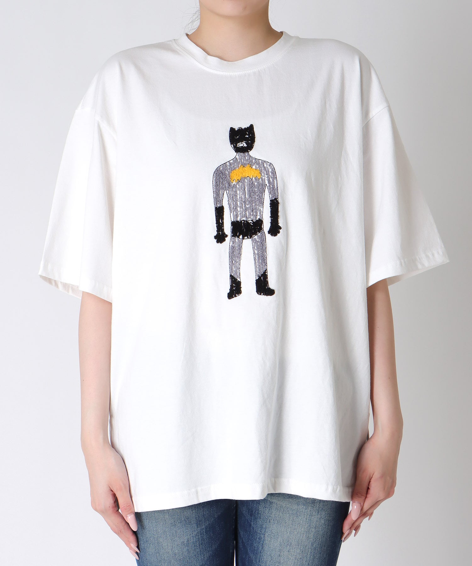手書きパイル刺繍BIG Tシャツ