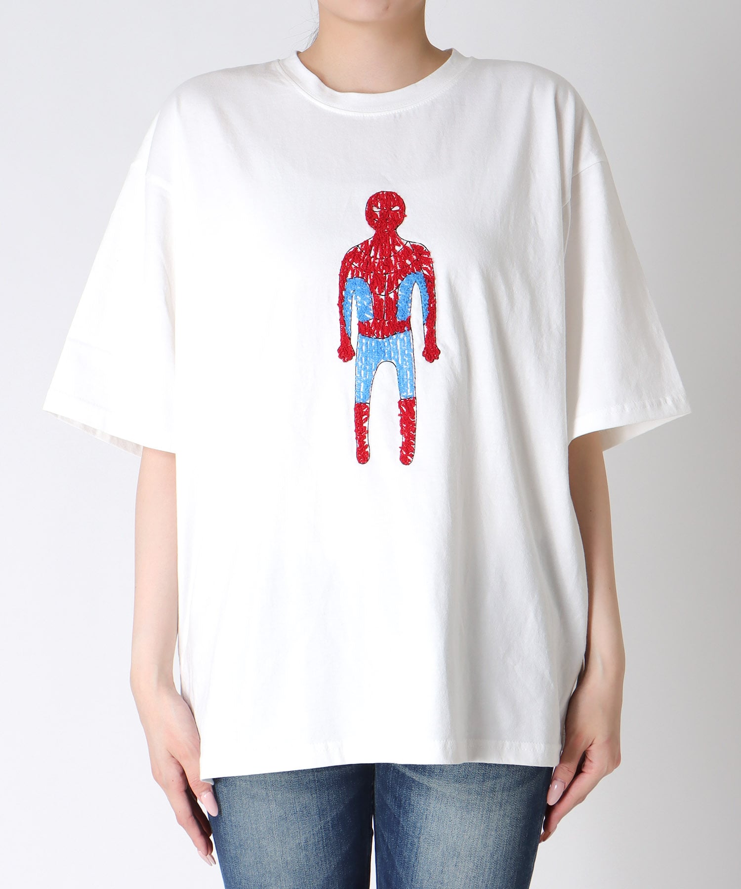 手書きパイル刺繍BIG Tシャツ