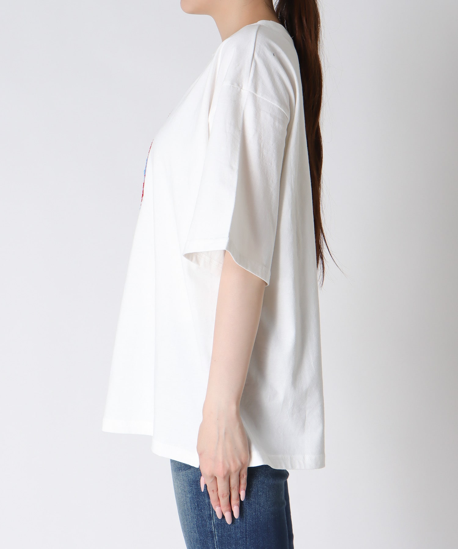 手書きパイル刺繍BIG Tシャツ