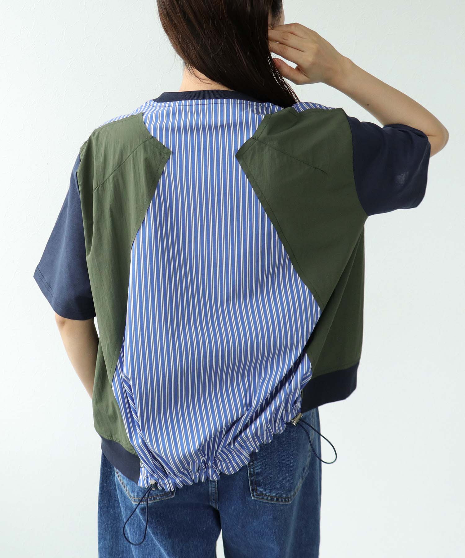 BACKドロスト切替トップス