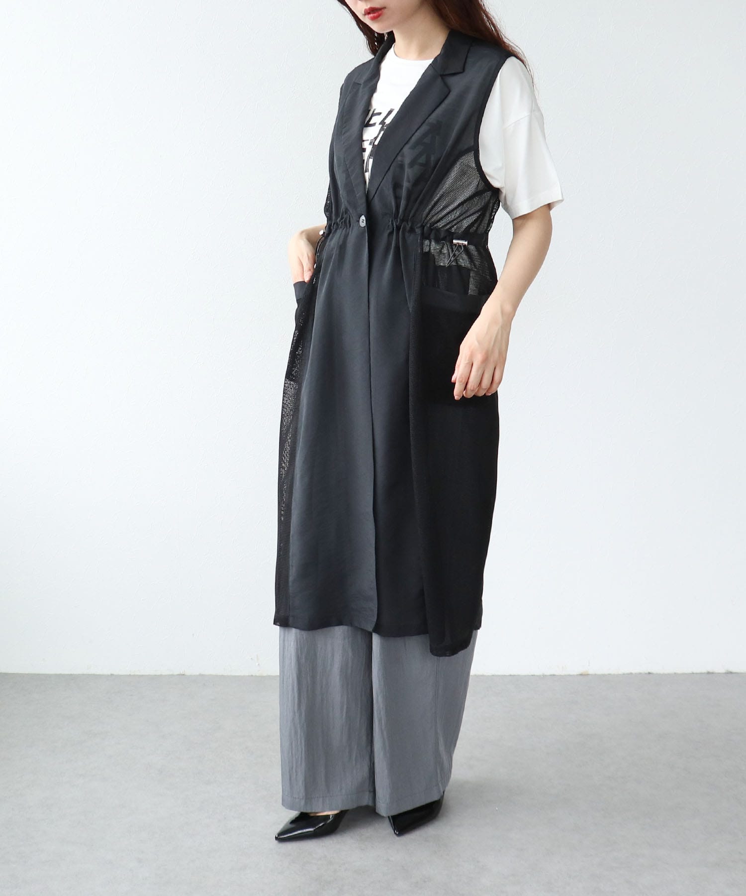 メッシュ切替ドロストロングジレ