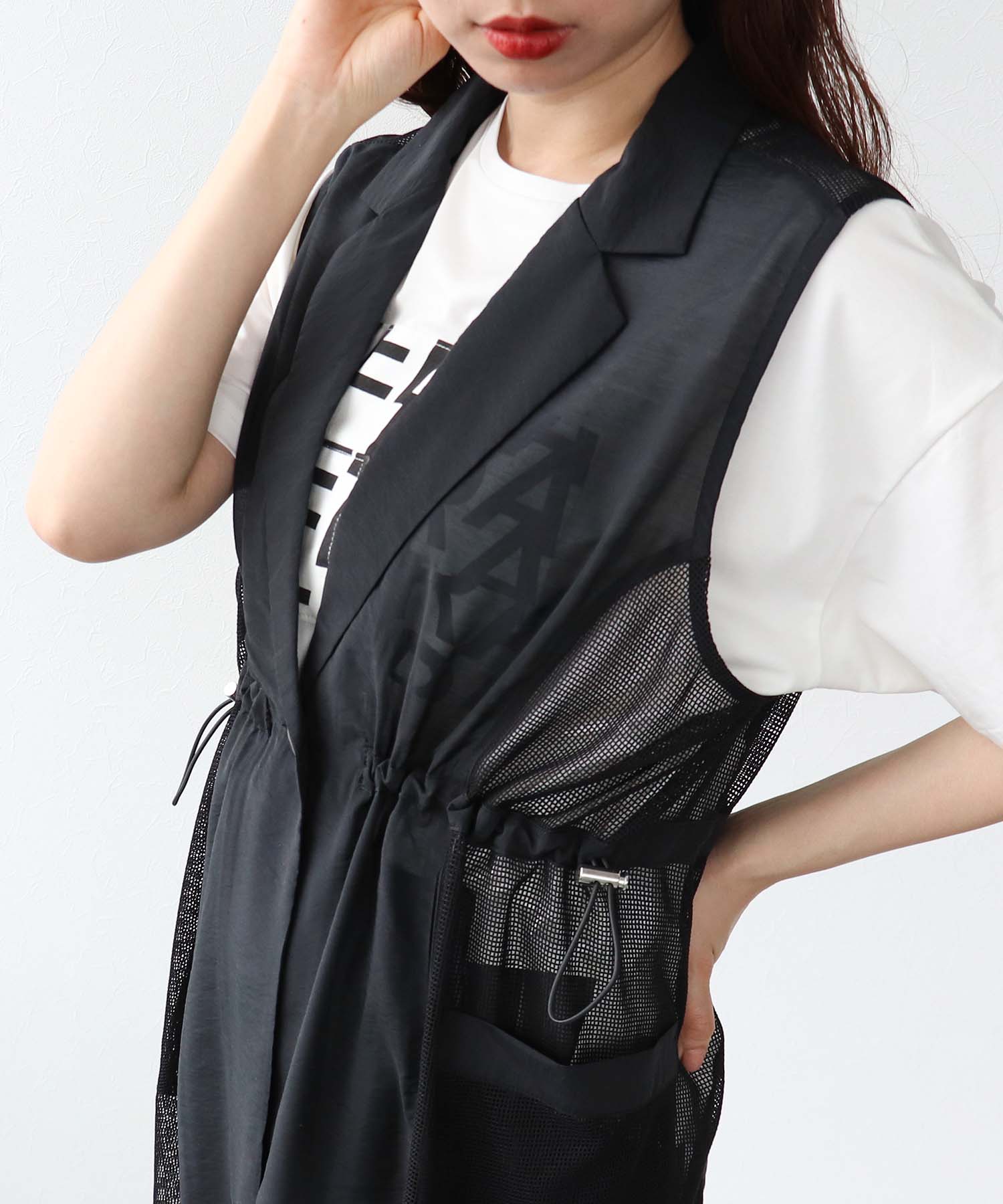 メッシュ切替ドロストロングジレ