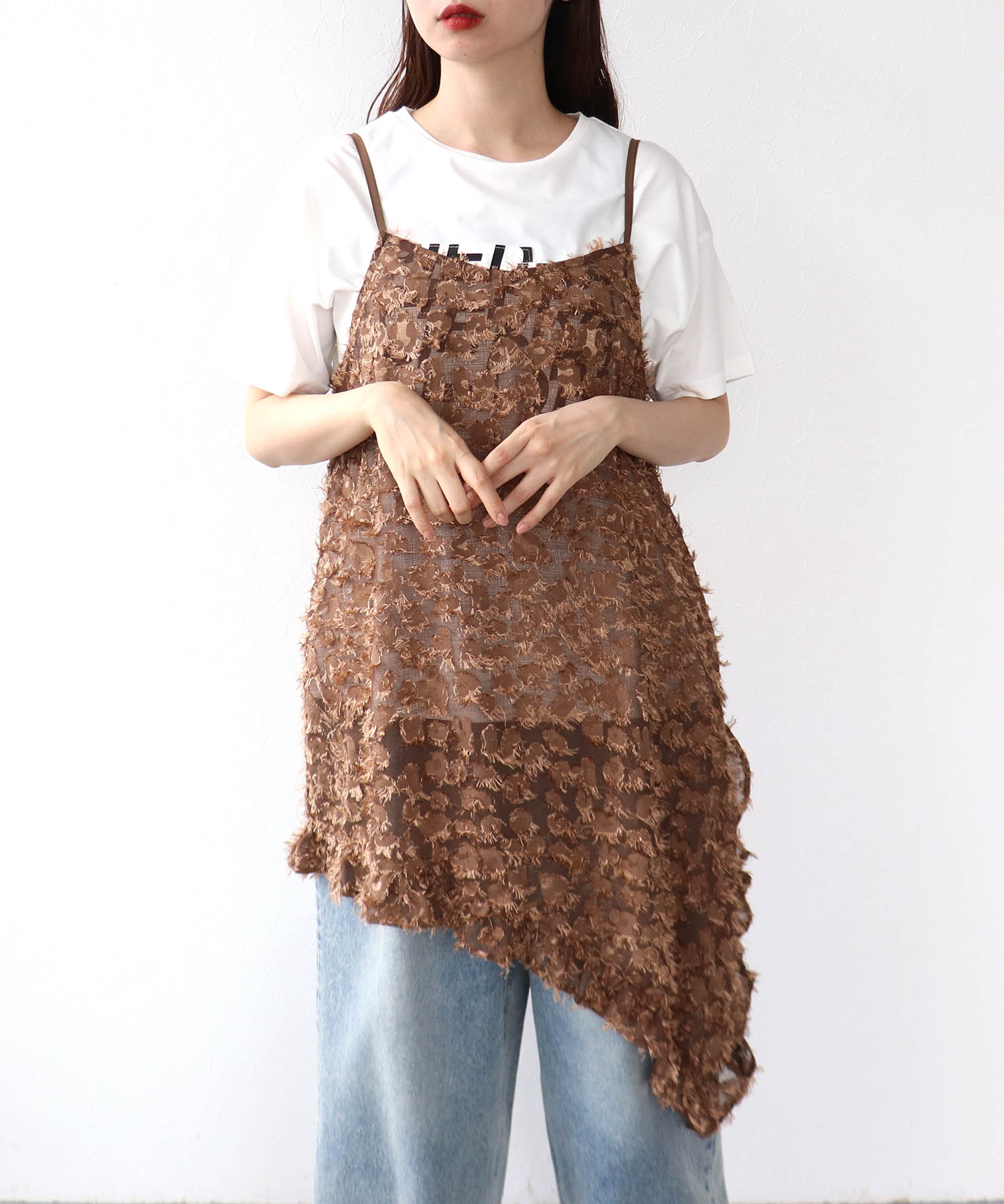 イレヘムフリルキャミワンピース