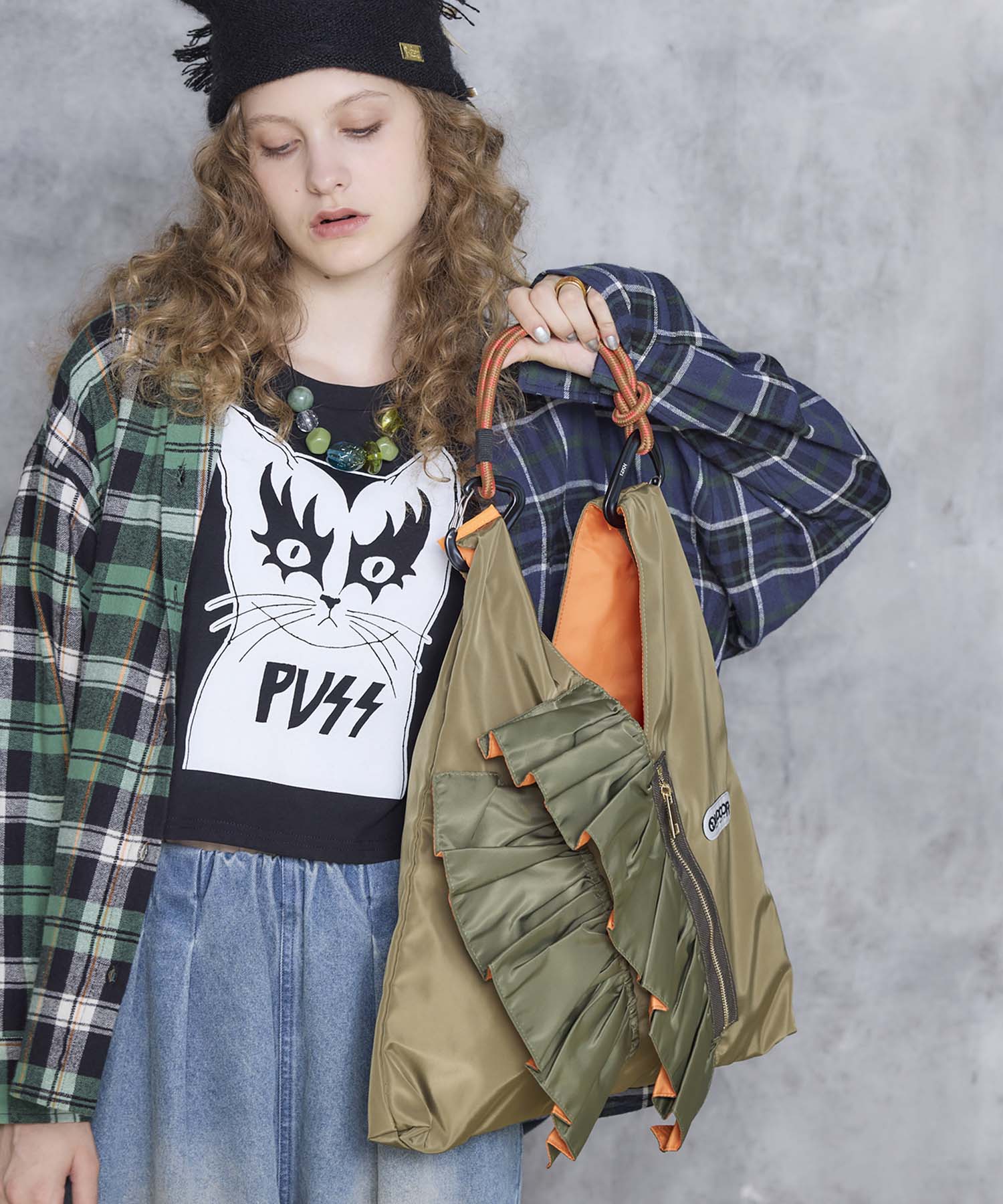 【RISLEY×OUTDOOER PRODUCTS】ティアードフリルバッグ