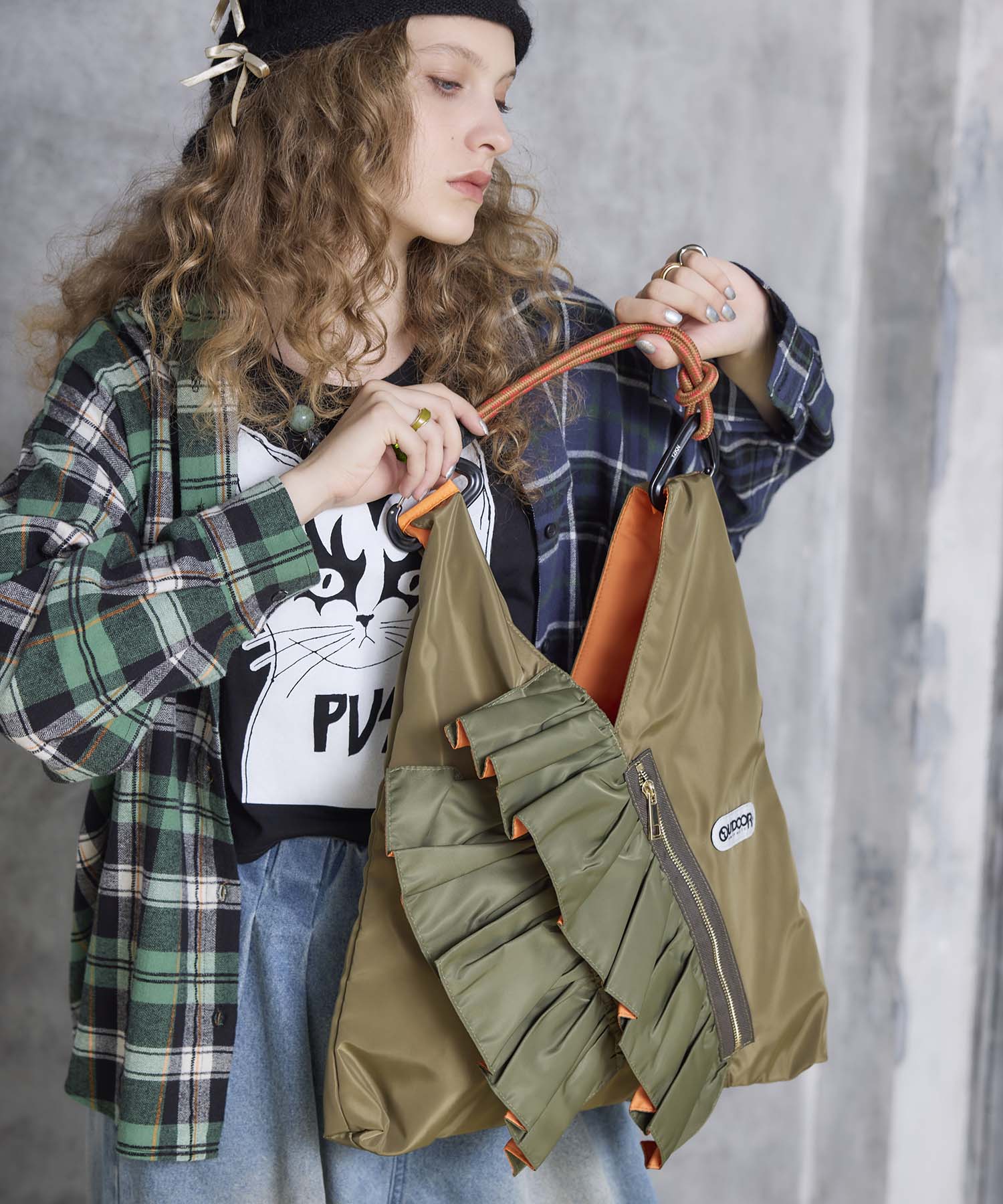 【RISLEY×OUTDOOER PRODUCTS】ティアードフリルバッグ