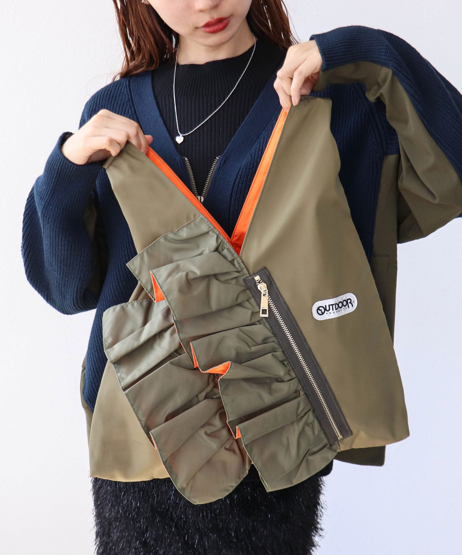 【RISLEY×OUTDOOER PRODUCTS】ティアードフリルバッグ
