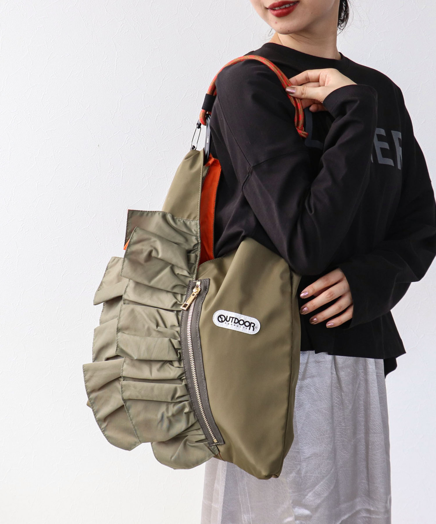 【RISLEY×OUTDOOER PRODUCTS】ティアードフリルバッグ