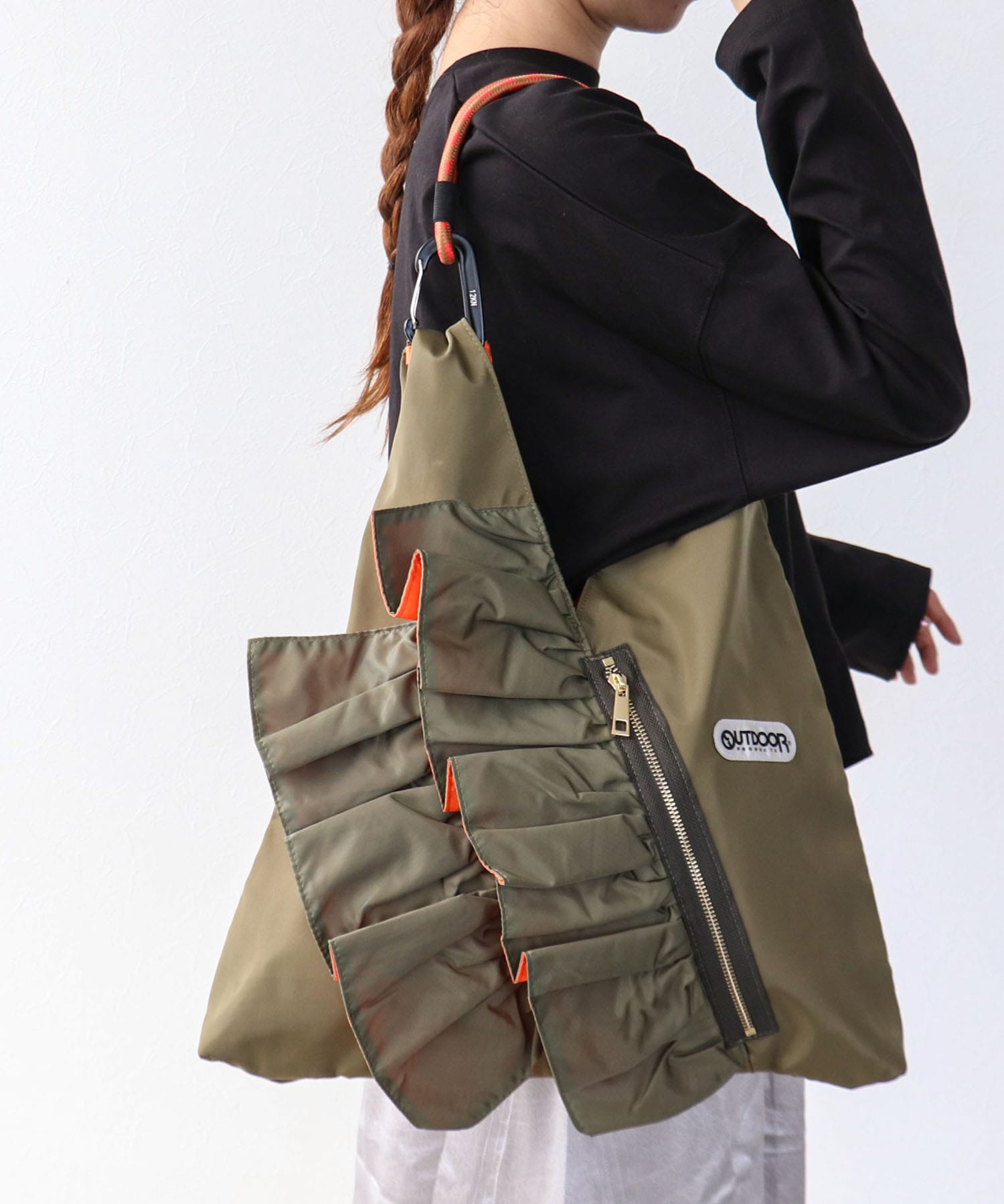 【RISLEY×OUTDOOER PRODUCTS】ティアードフリルバッグ
