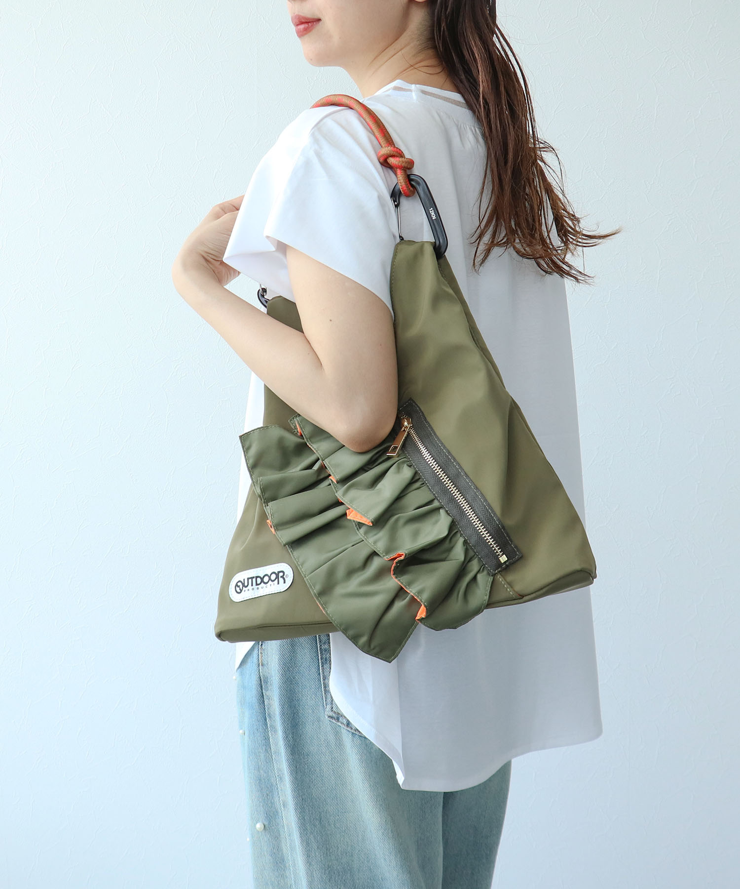≪BLACK予約開始≫【RISLEY×OUTDOOR PRODUCTS】miniトライアングルフリルバッグ