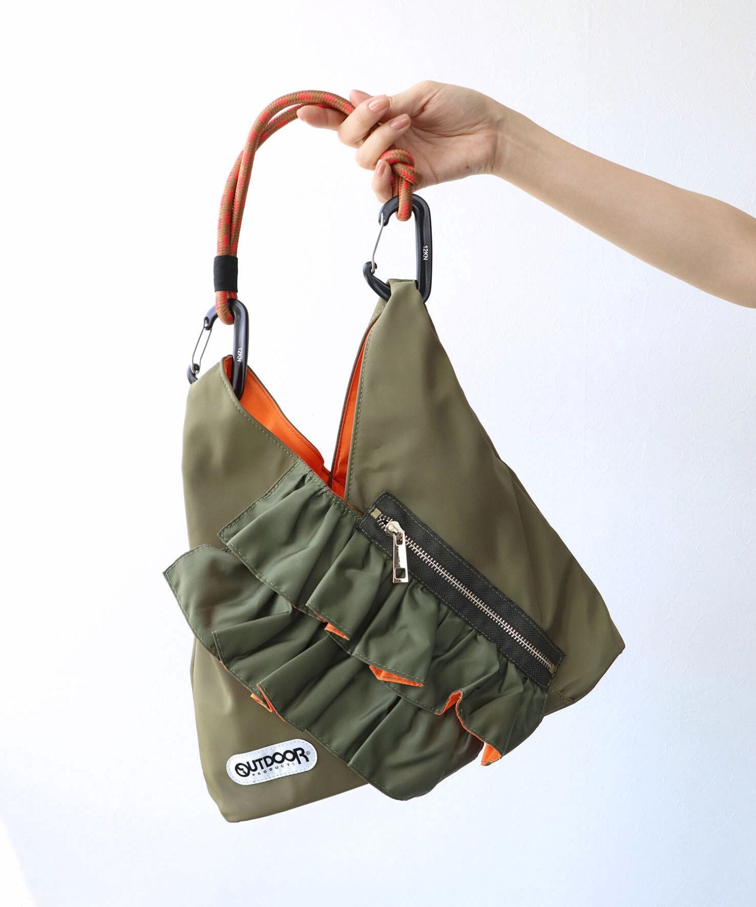 [RISLEY×OUTDOOR] miniトライアングルフリルバッグ RISLEY×OUTDOOR PRODUCTS】miniトライアングルフリルバッグ | AND ON
