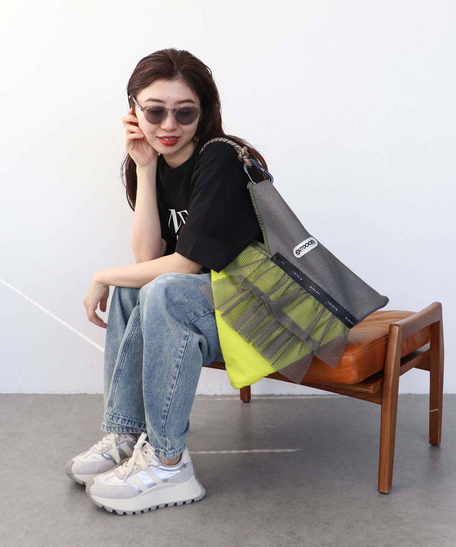 【RISLEY×OUTDOOR PRODUCTS】トライアングルフリルメッシュバッグ