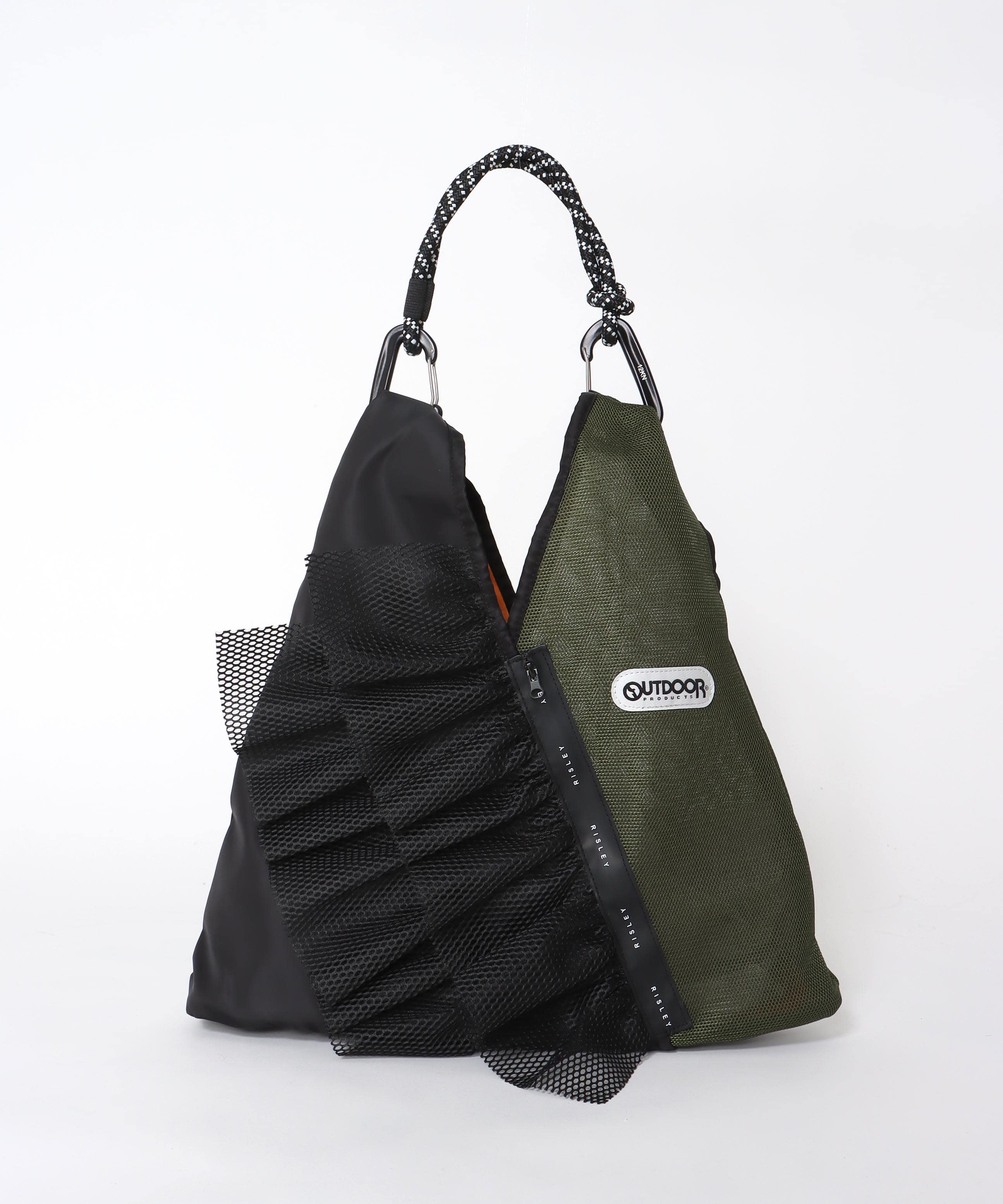 【RISLEY×OUTDOOR PRODUCTS】トライアングルフリルメッシュバッグ