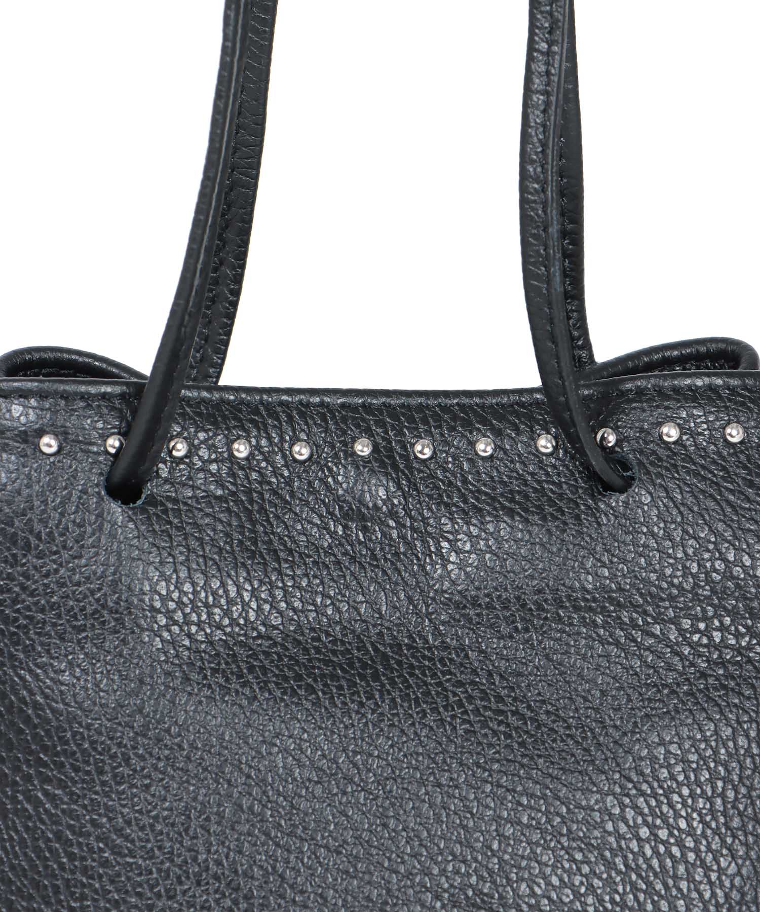 【MILLELA FIRENZE】牛床革スタッズバケットショルダー