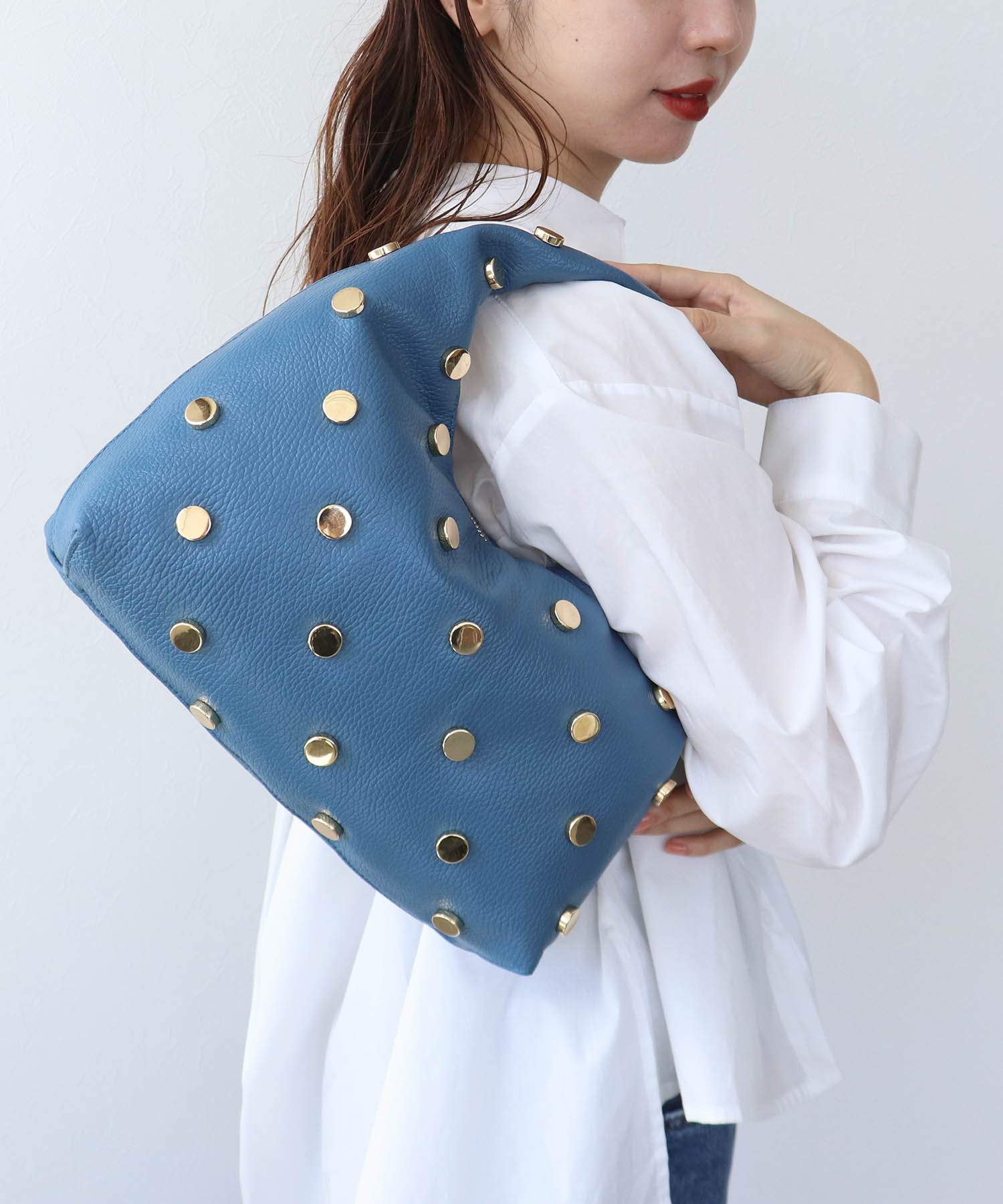 ＜WEB先行予約＞MILLELA FIRENZE/牛床革メタル飾りワンショルダー(別注)