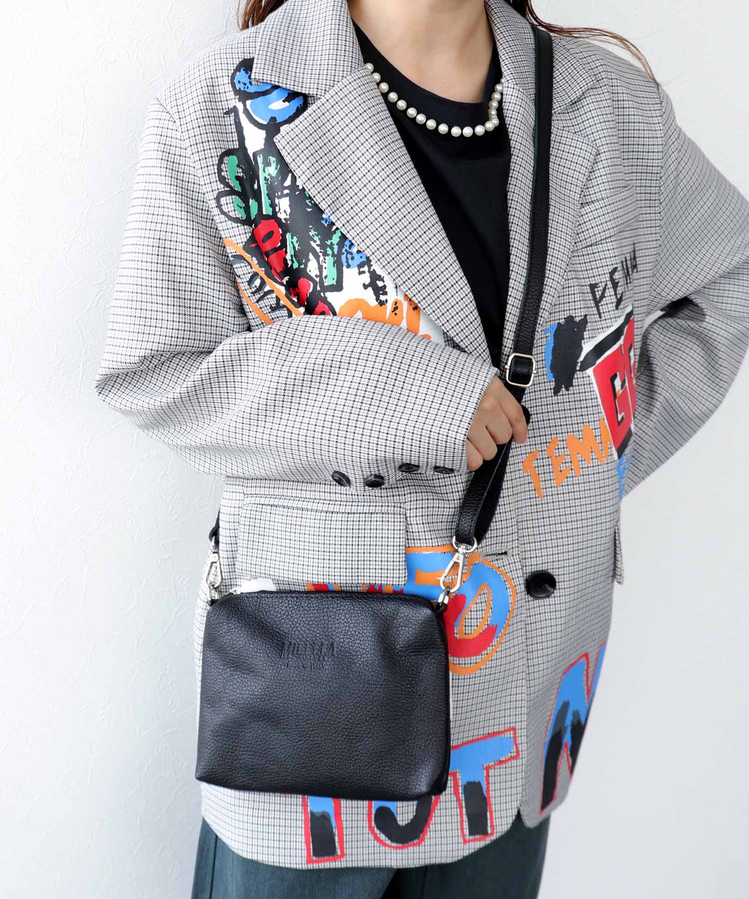 【MILLERA FIRENZE】牛床革×ハラコ丸手BAG