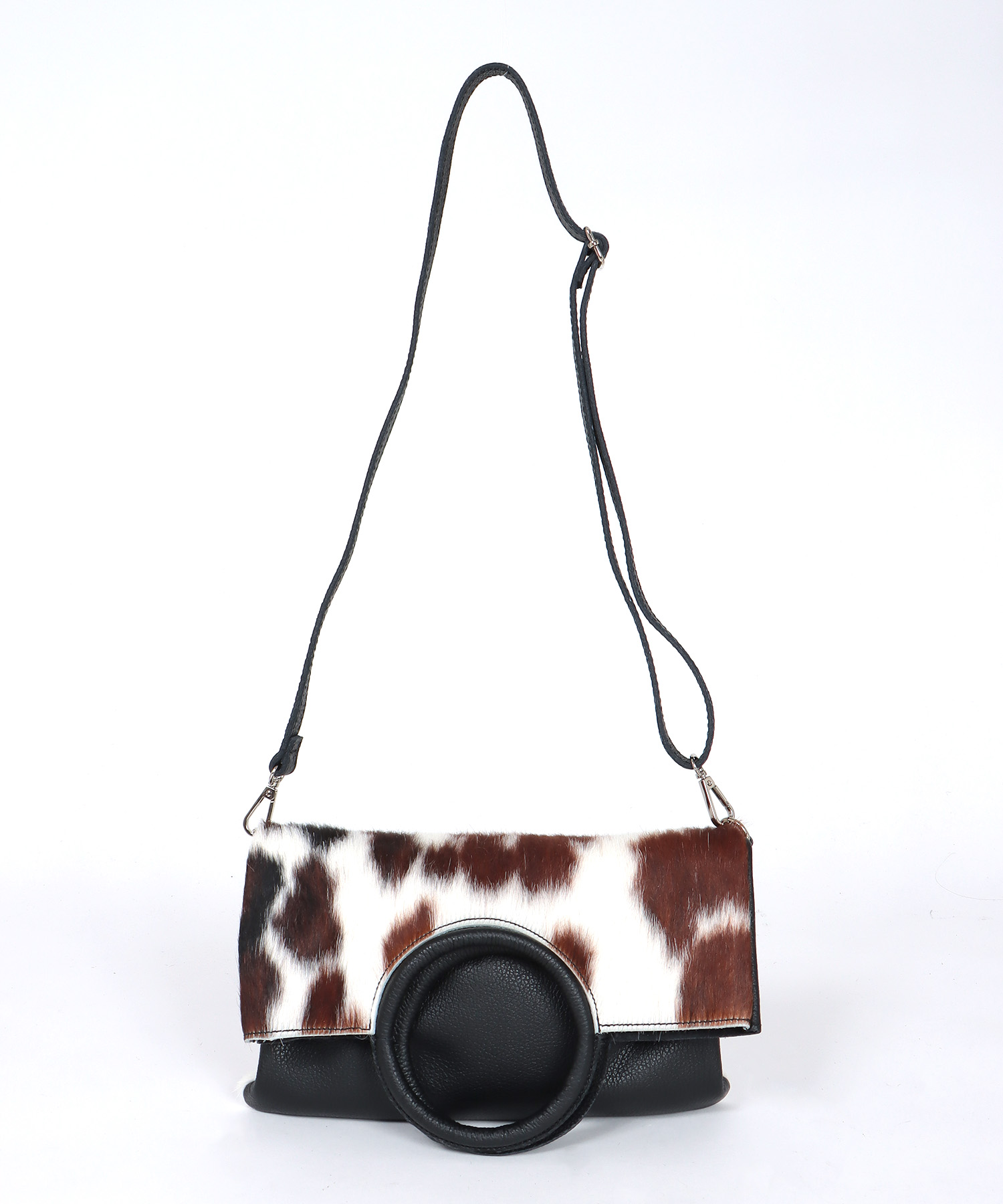 【MILLERA FIRENZE】牛床革×ハラコ丸手BAG