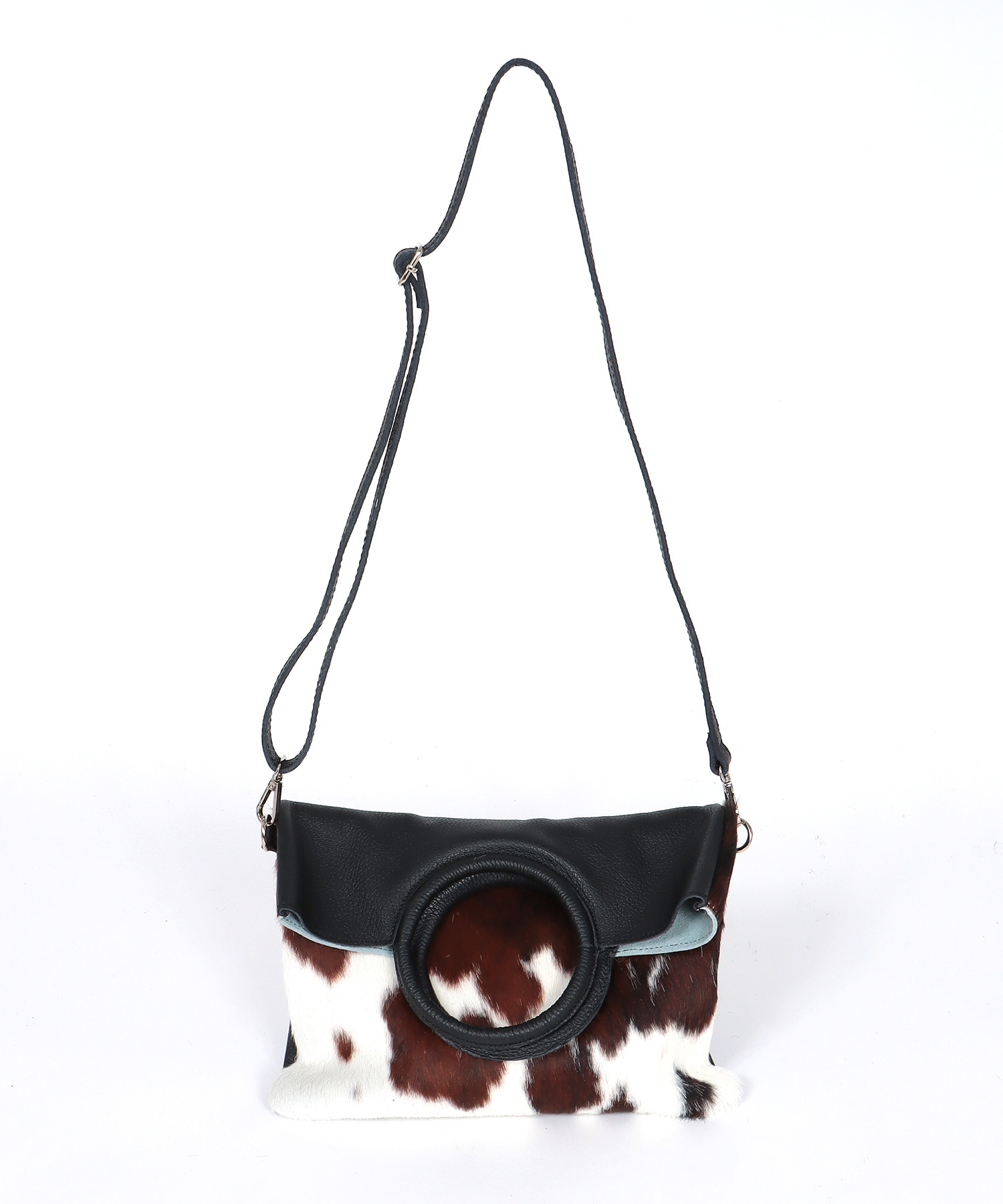 【MILLERA FIRENZE】牛床革×ハラコ丸手BAG