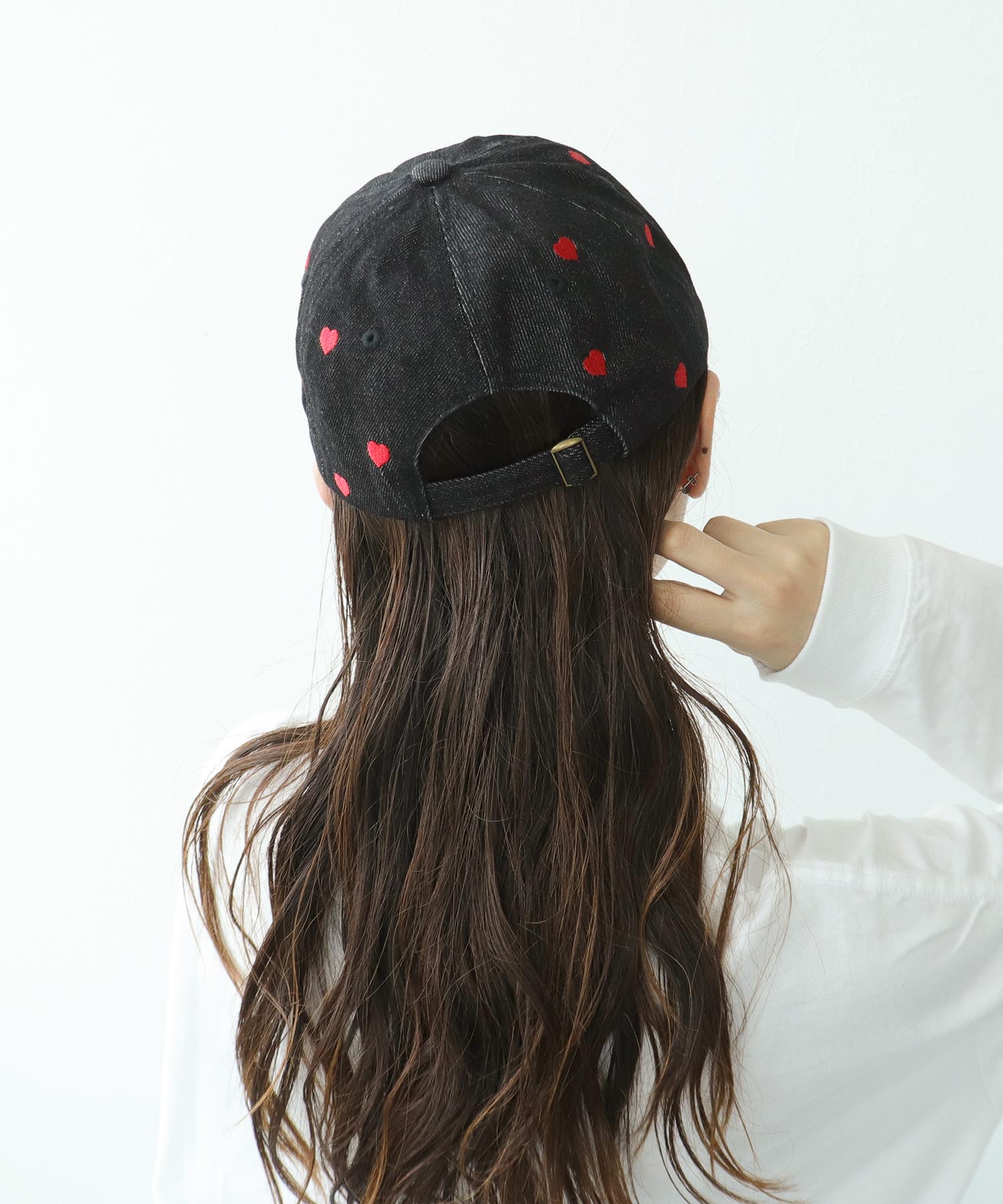 ハート刺繍デニムCAP