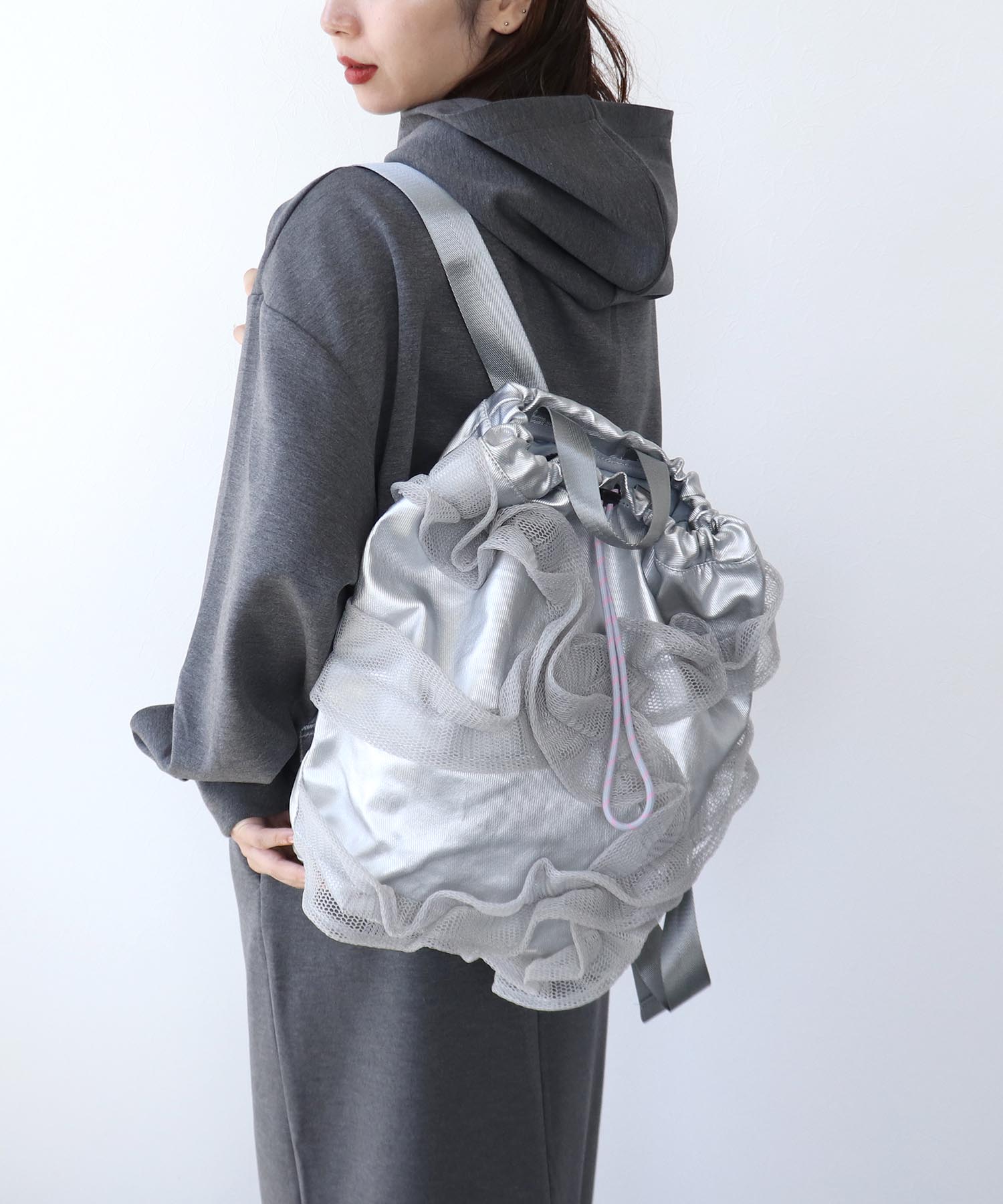 【Casselini×Cepica】チュールフリルナップサック（別注）